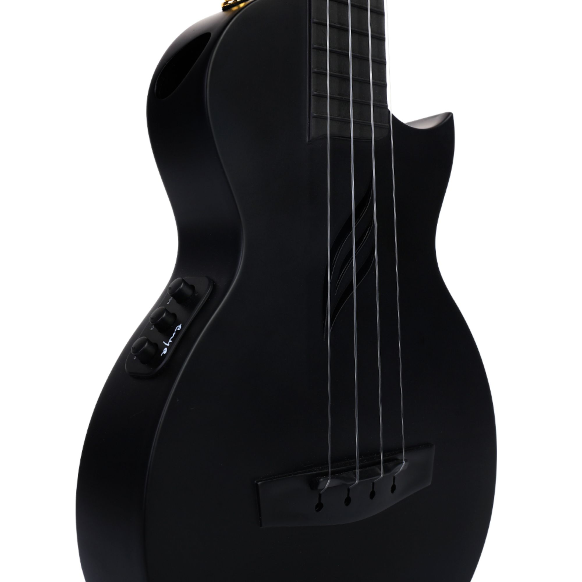 Enya Concert Nova UE Carbon Fiber Travel Ukulele with AcousticPlus- Black