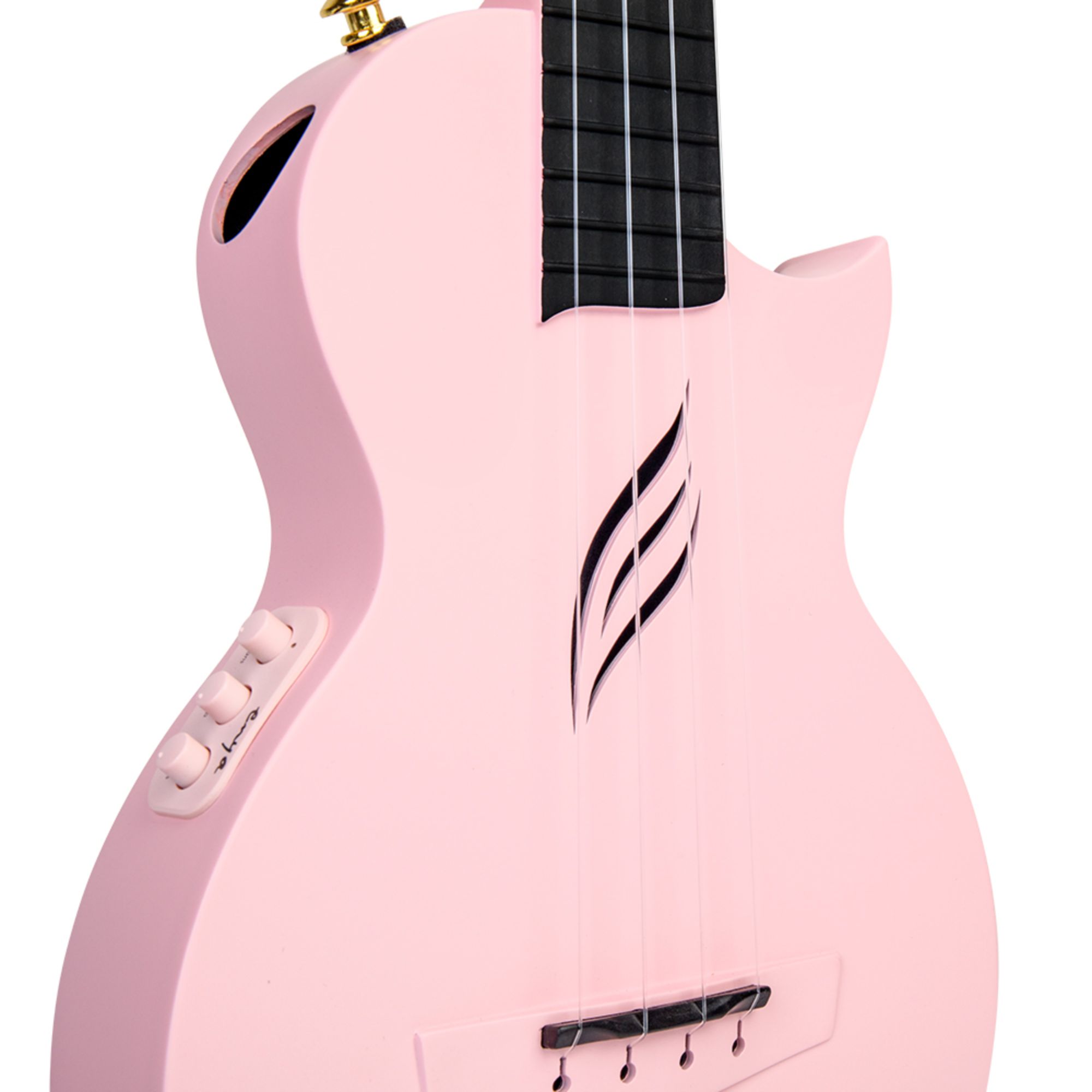 Enya Concert Nova UE Carbon Fiber Travel Ukulele with AcousticPlus- Pink