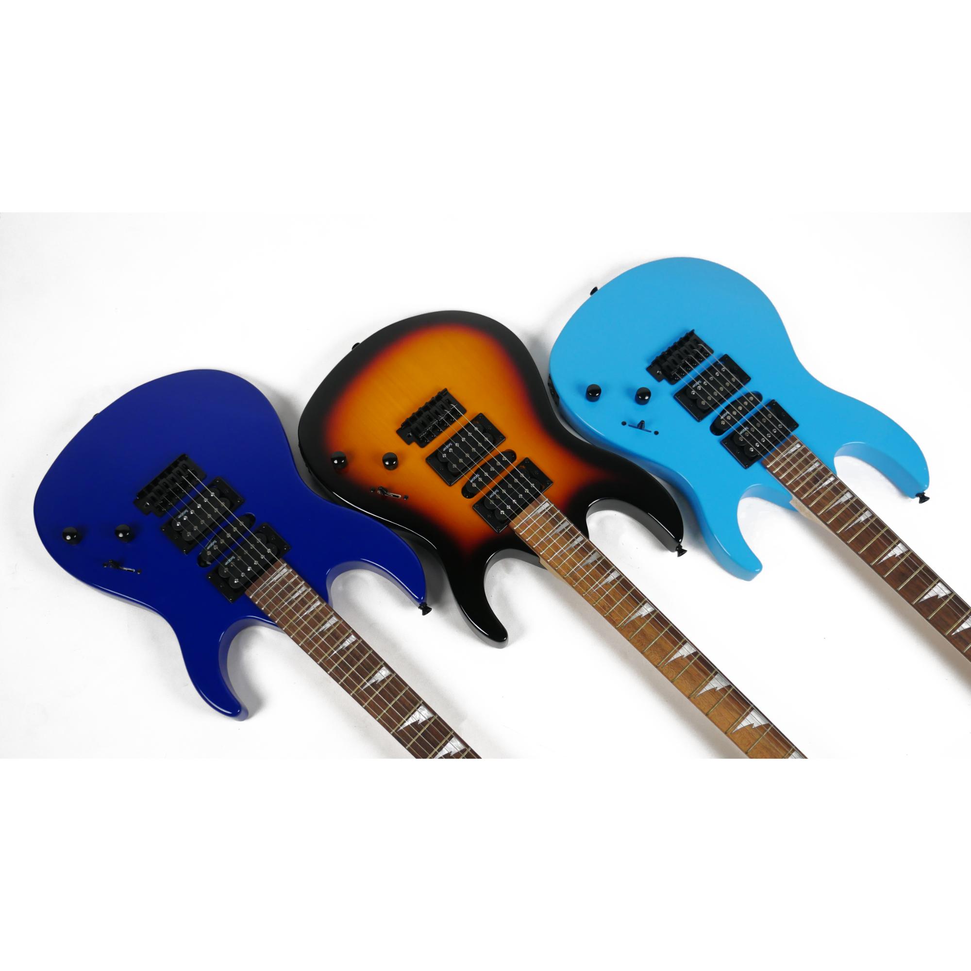 SQOE SEIB370 Royal Blue slim C neck and sharktooth inlay detail
