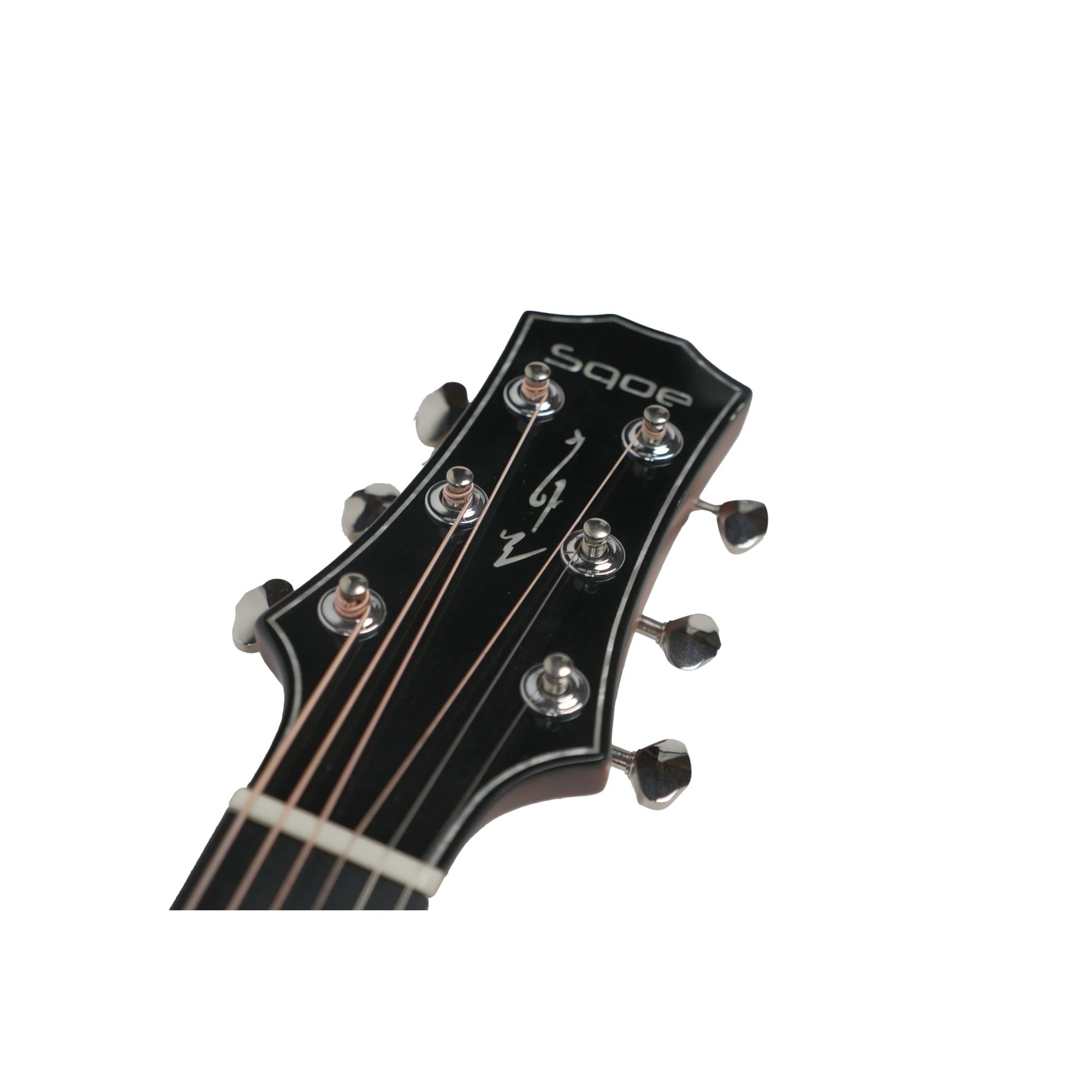 SQOE SQ-PFZL-GAC Natural Rosewood back and sides Acoustic guitar with kit