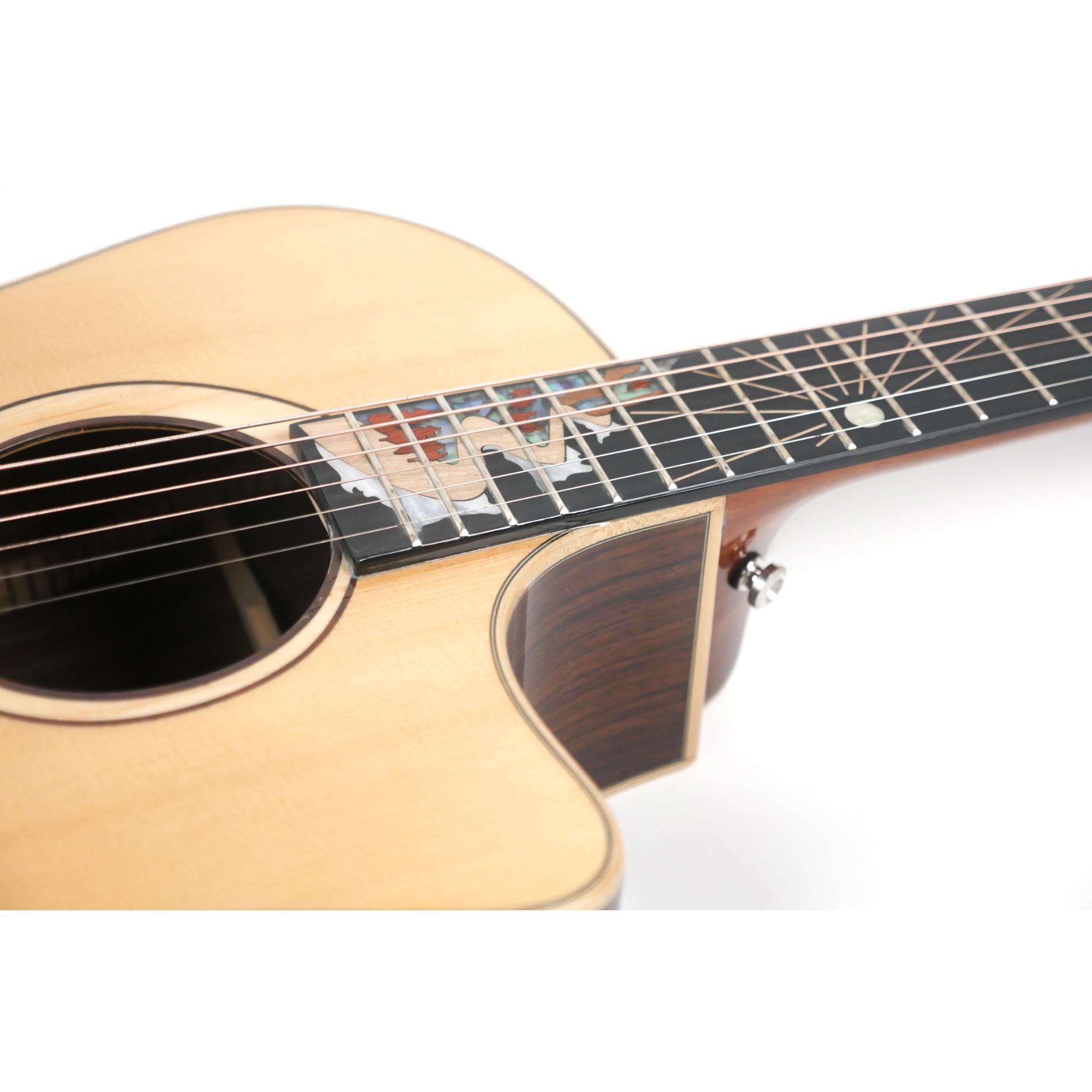 SQOE SQ-PFZL-GAC Natural Rosewood back and sides Acoustic guitar with kit