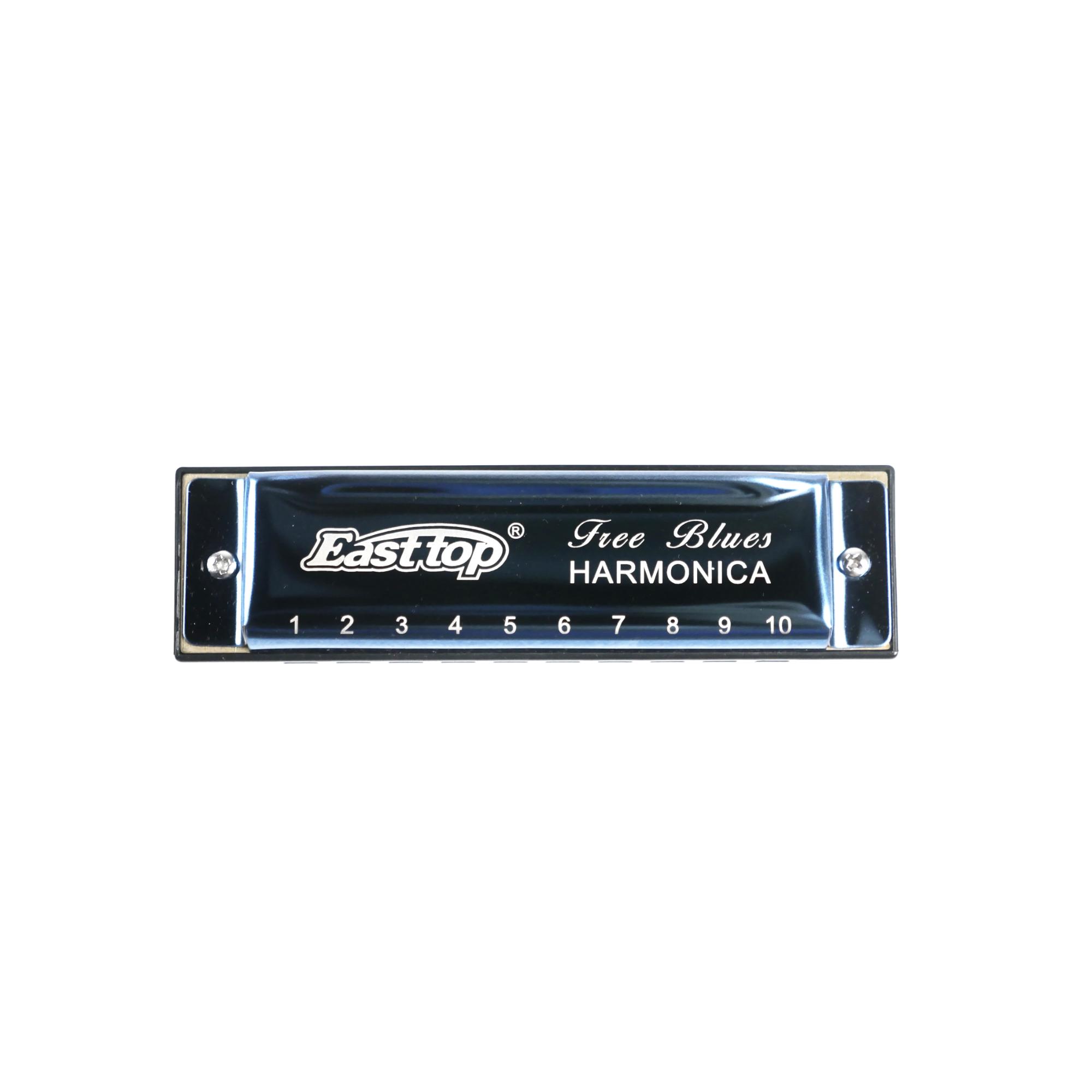 East top Harmonica Blue colour Blues Diatonic Harmonica Mouth Organ Key of C 10 Holes 20 Tones Harmonica For Adults Kids Beginners Professionals and Students