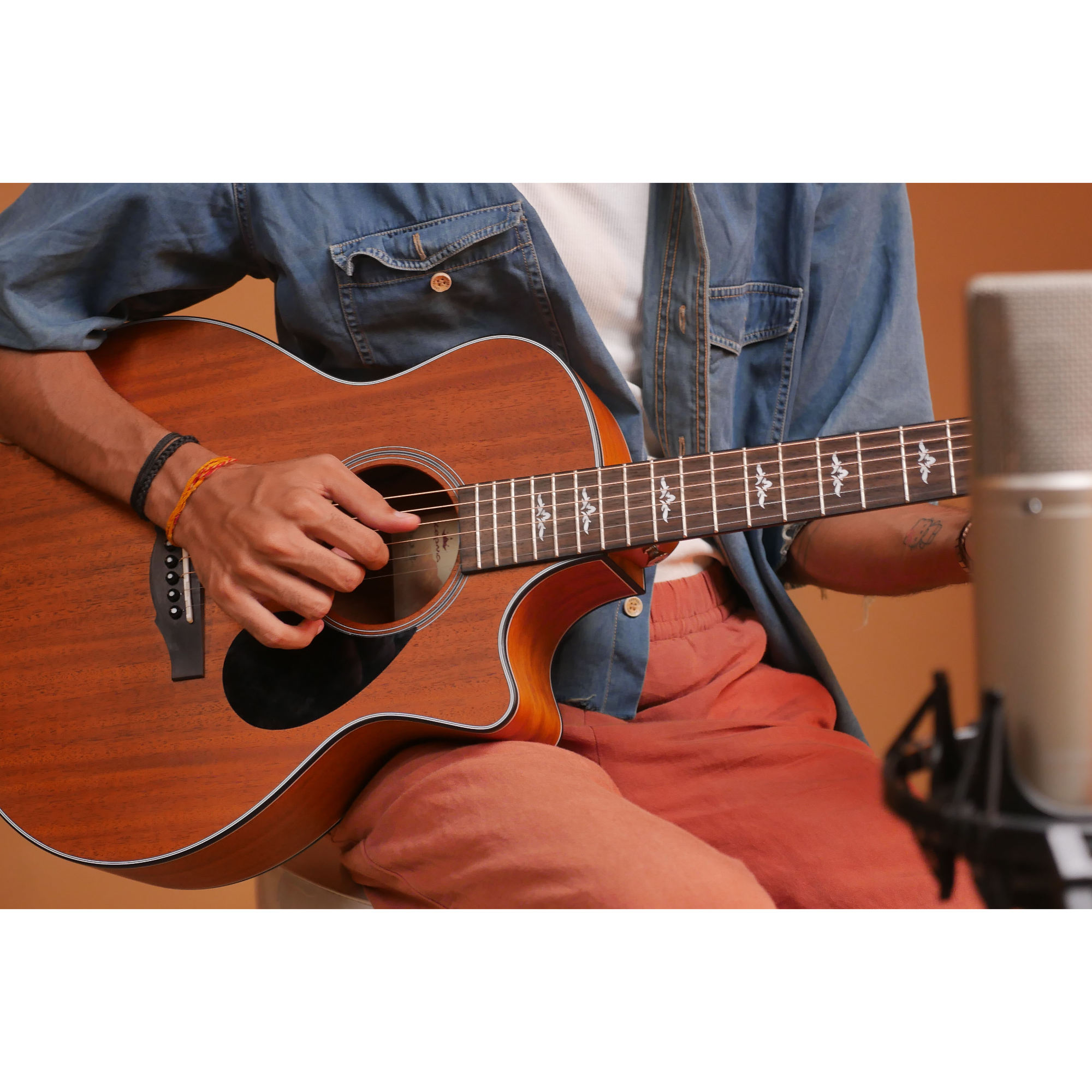 Kepma FC Mini M Elite Series 36 inch Solid Top Cutaway Travel Acoustic Guitar - Natural