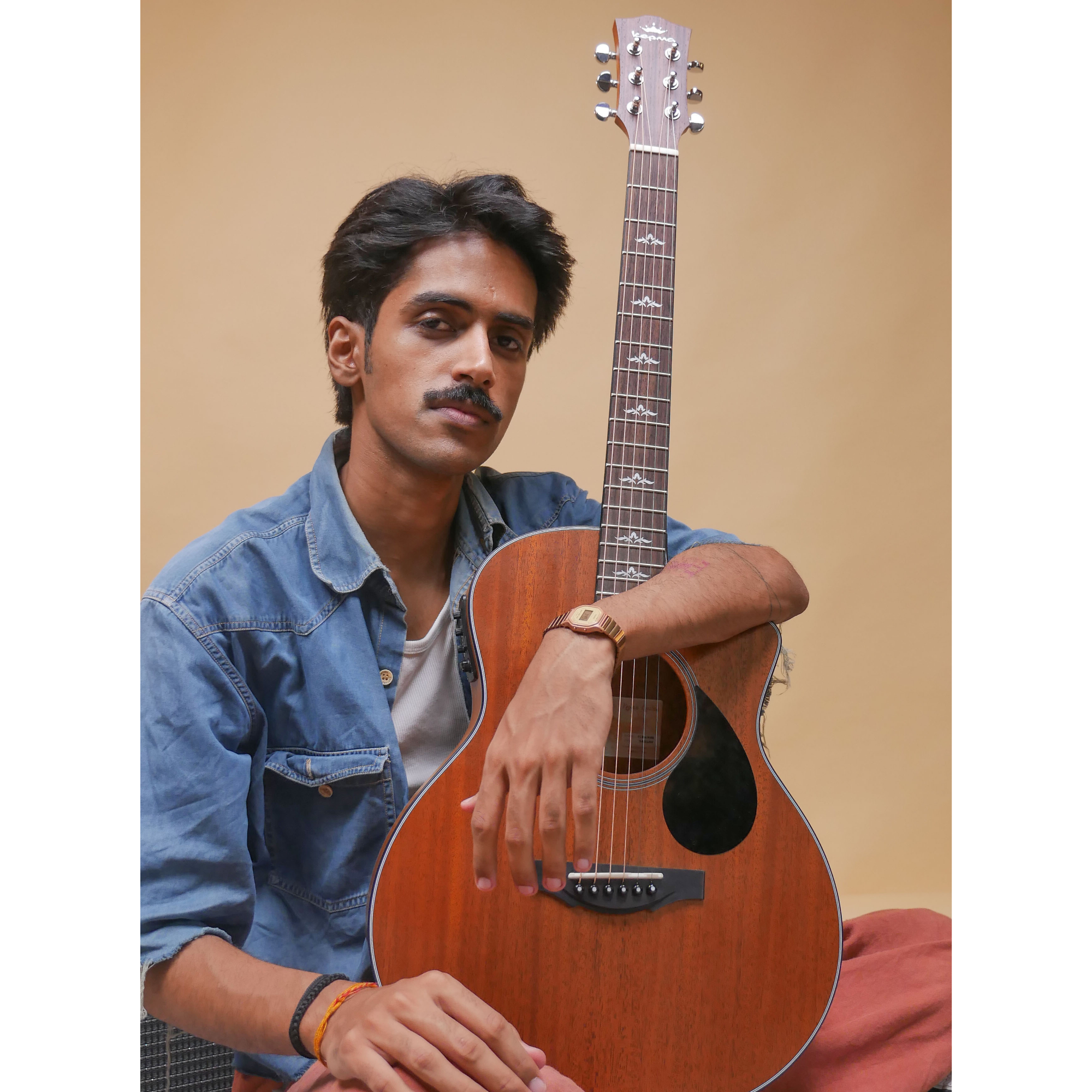 Kepma FC Mini M Elite Series 36 inch Solid Top Cutaway Travel Acoustic Guitar - Natural