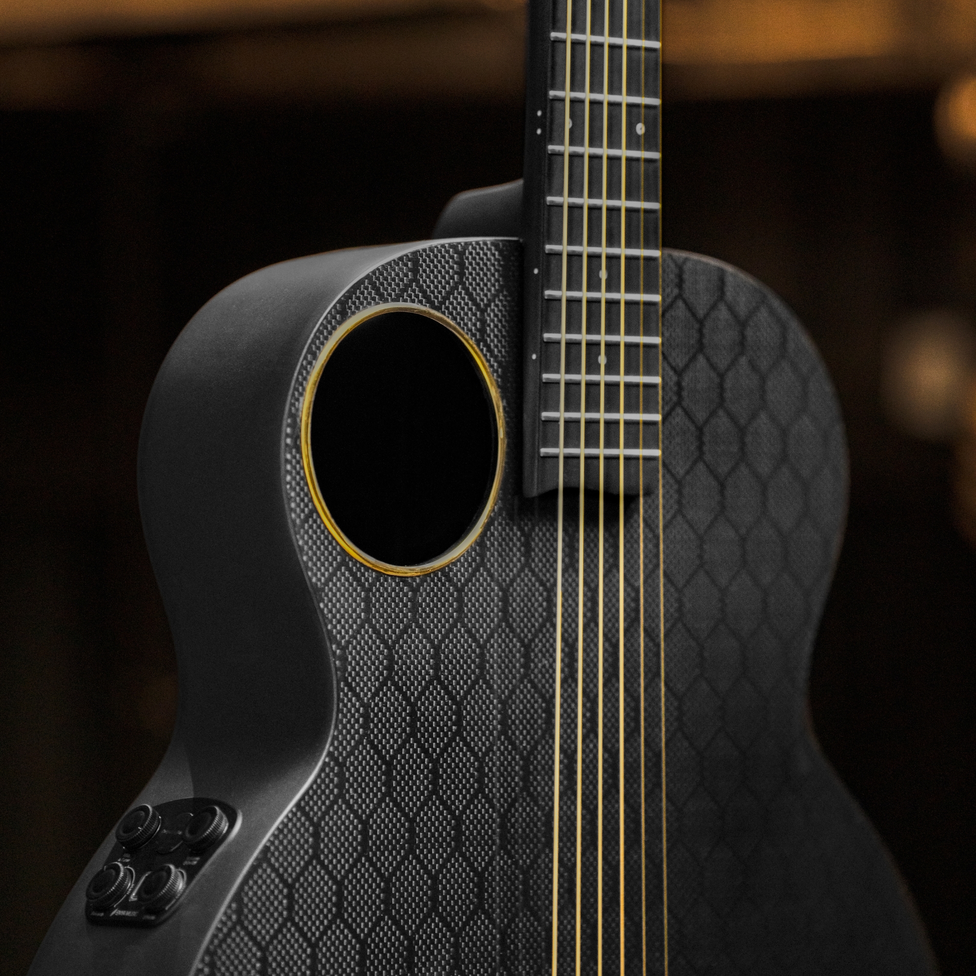 X4 PRO MINI 36 EQ TransAcoustic Guitar- Black Glossy with Hard case