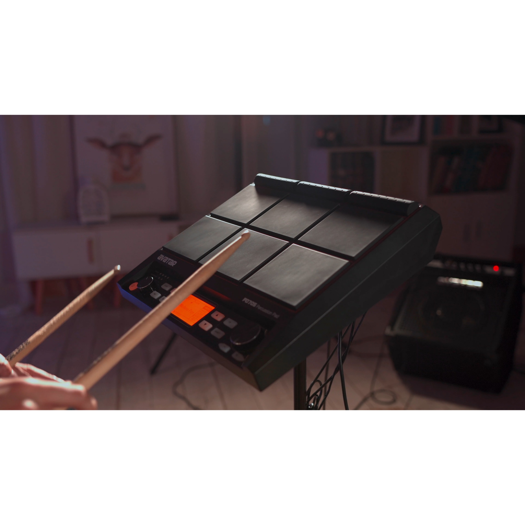 Avatar PD705 Sample Pad Portable Multipad for Drummers With 9 Velocity Sensitive Drum Pads 592 Percussion Sounds Support USBMIDI In OutAUX