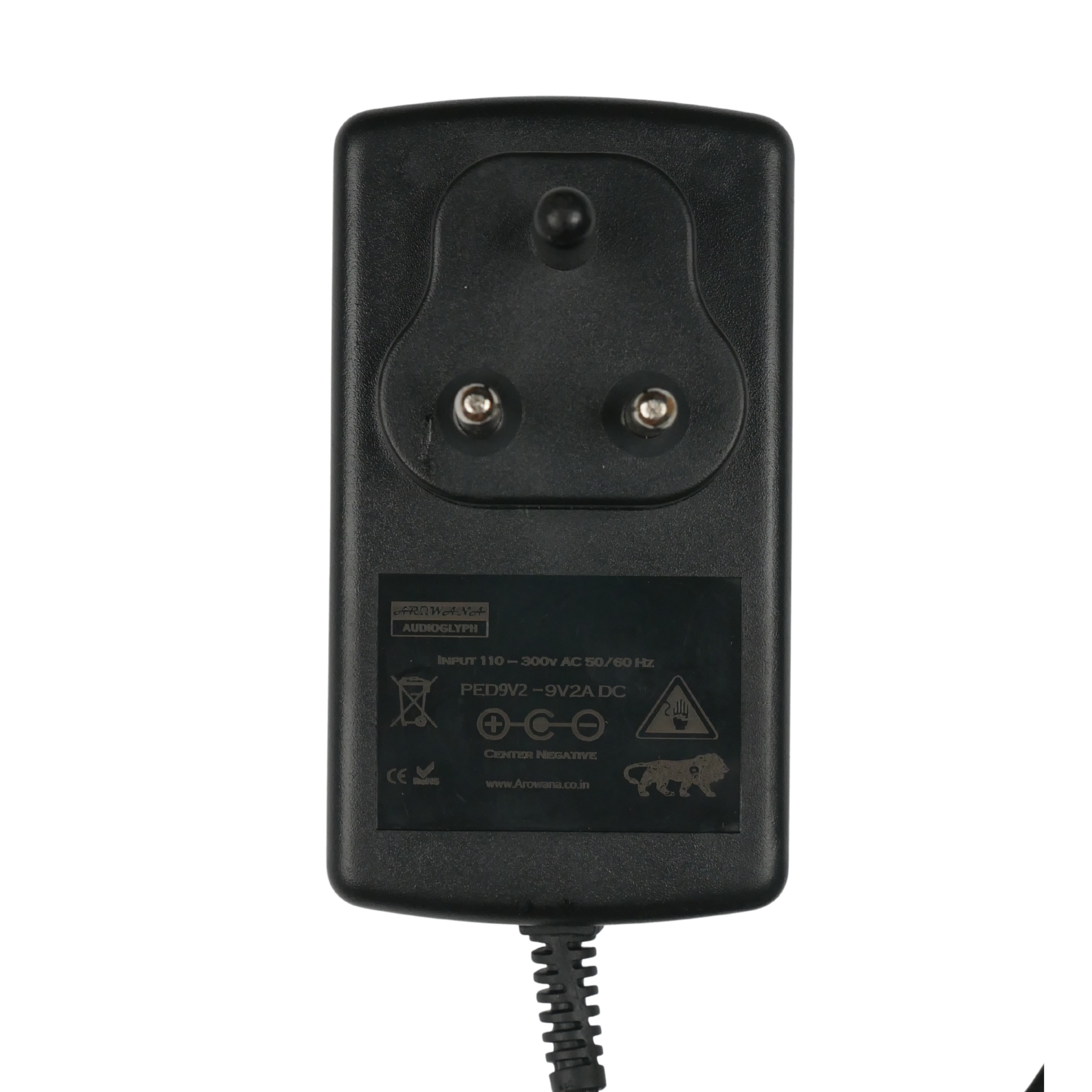 Arowana PED9V2 Guitar Pedal Power Supply 9V2A Center Negative for Guitar Pedals Processor