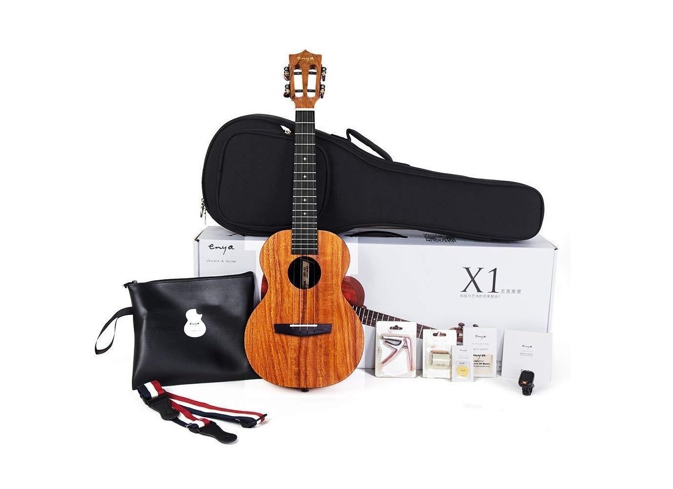 Enya EUC X1 Concert ukulele All koa
