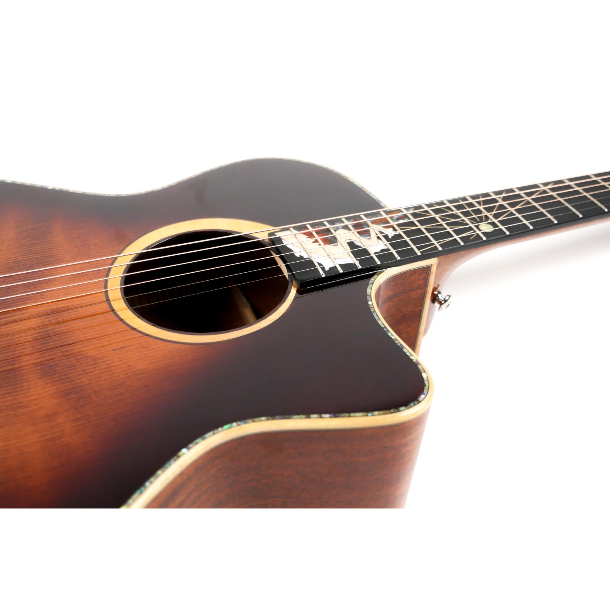 SQOE SQ-PFZL-A8FG All solid Acoustic guitar with kit