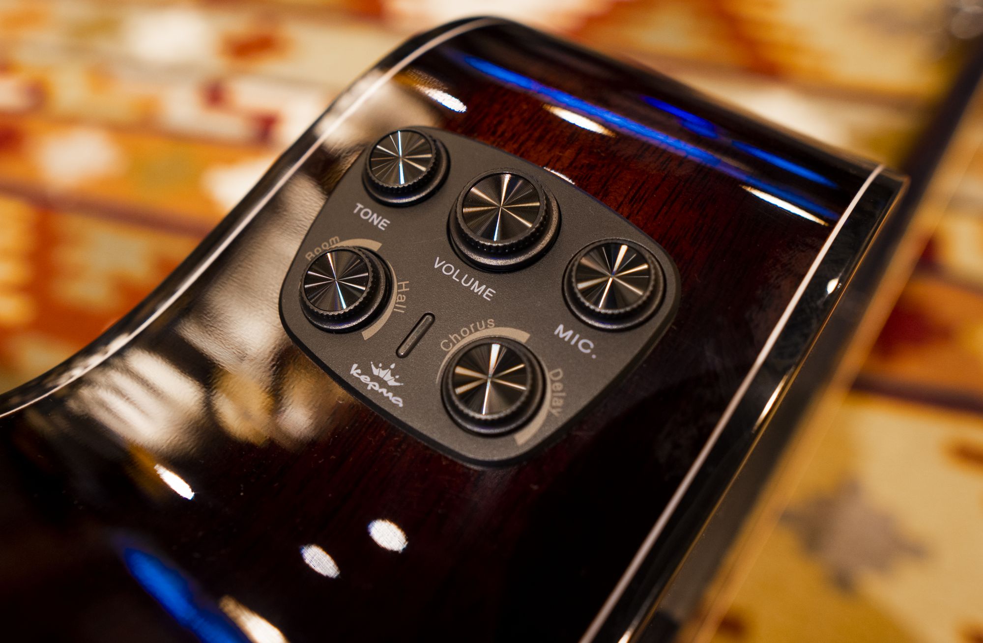 Kepma F1E GA transAcoustic Guitar- Cherry Burst