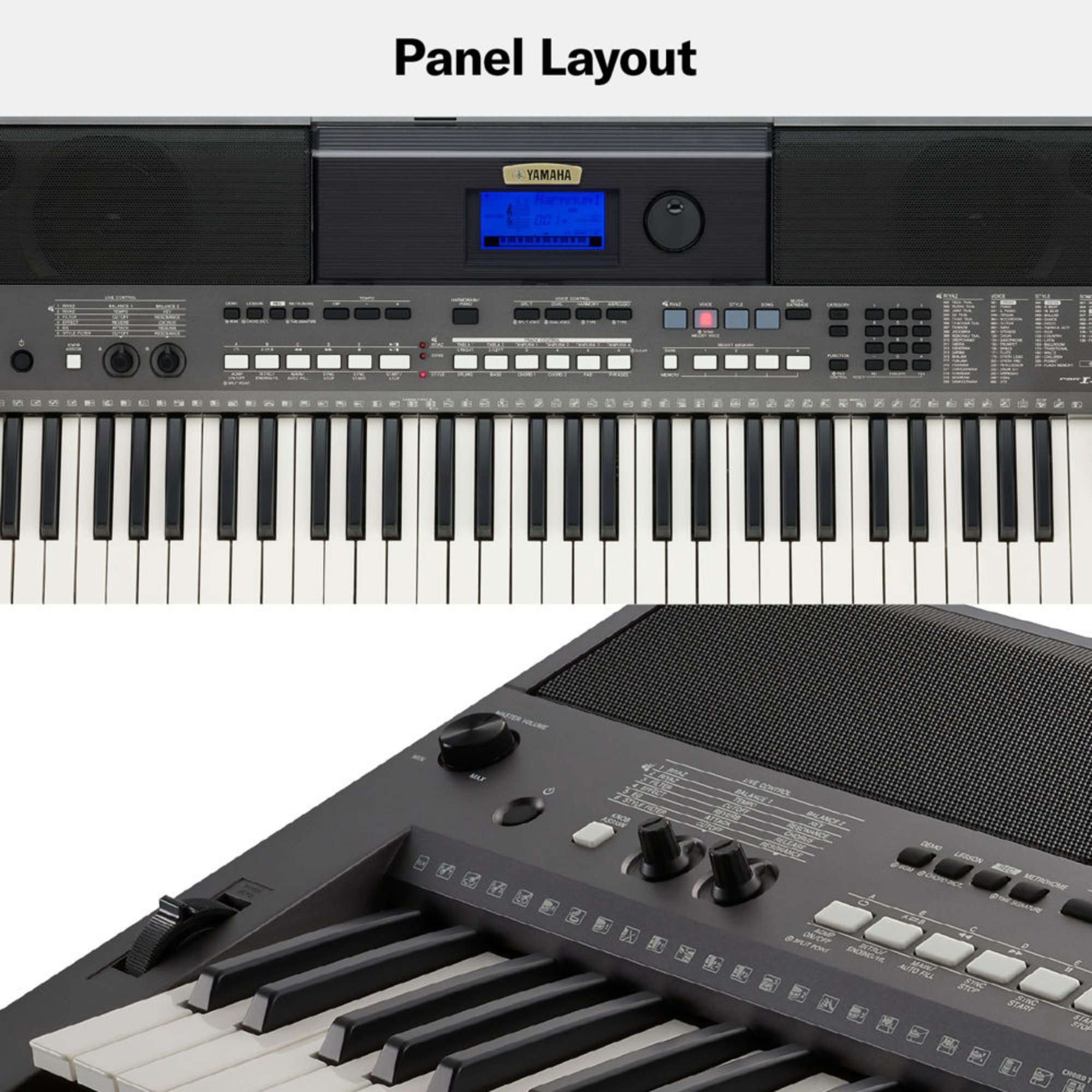 Yamaha PSR I500 61-Key Portable Keyboard - Black