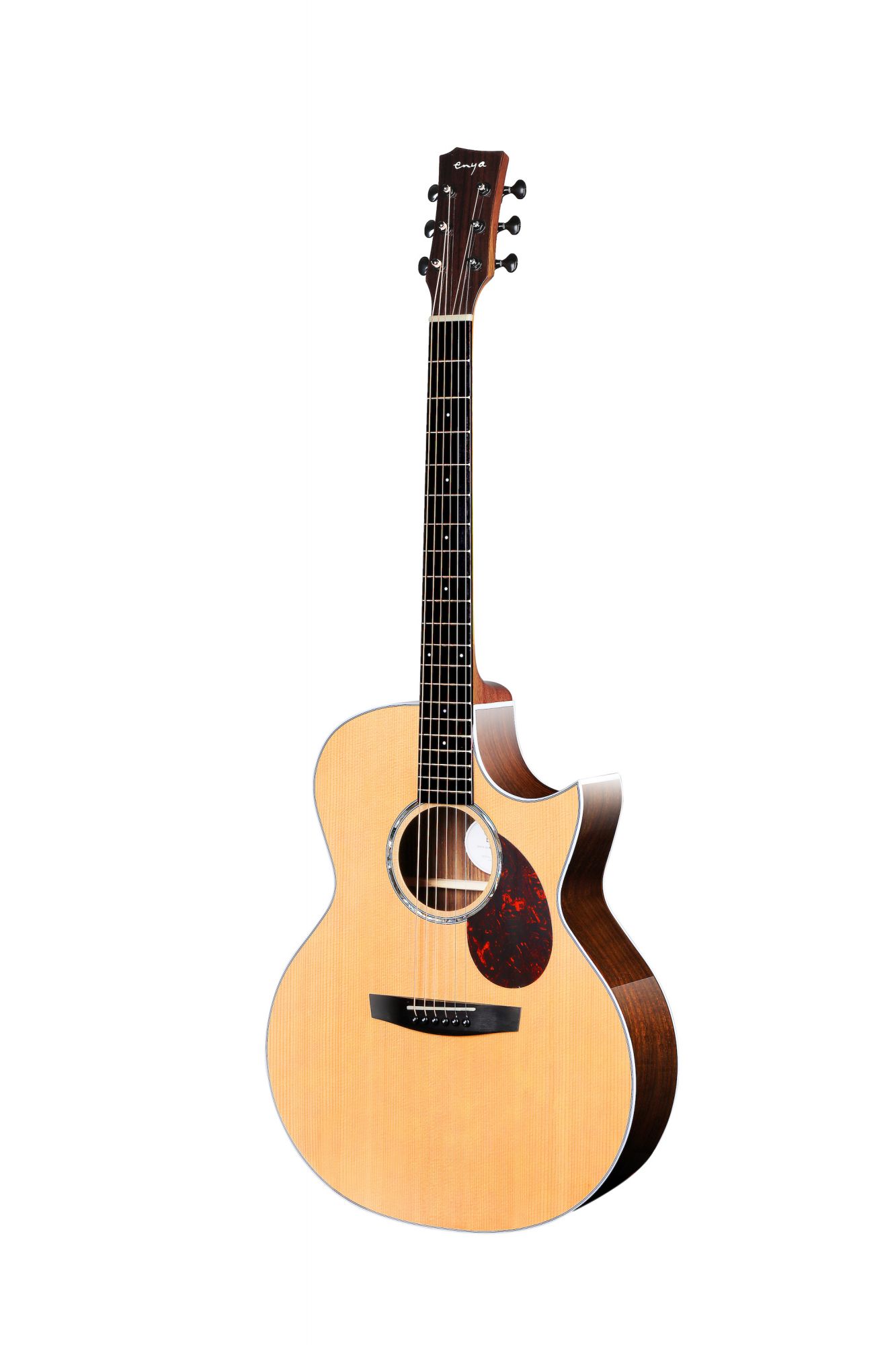 Enya EA-Q1 EQ Solid Top TransAcoustic Guitar- Natural