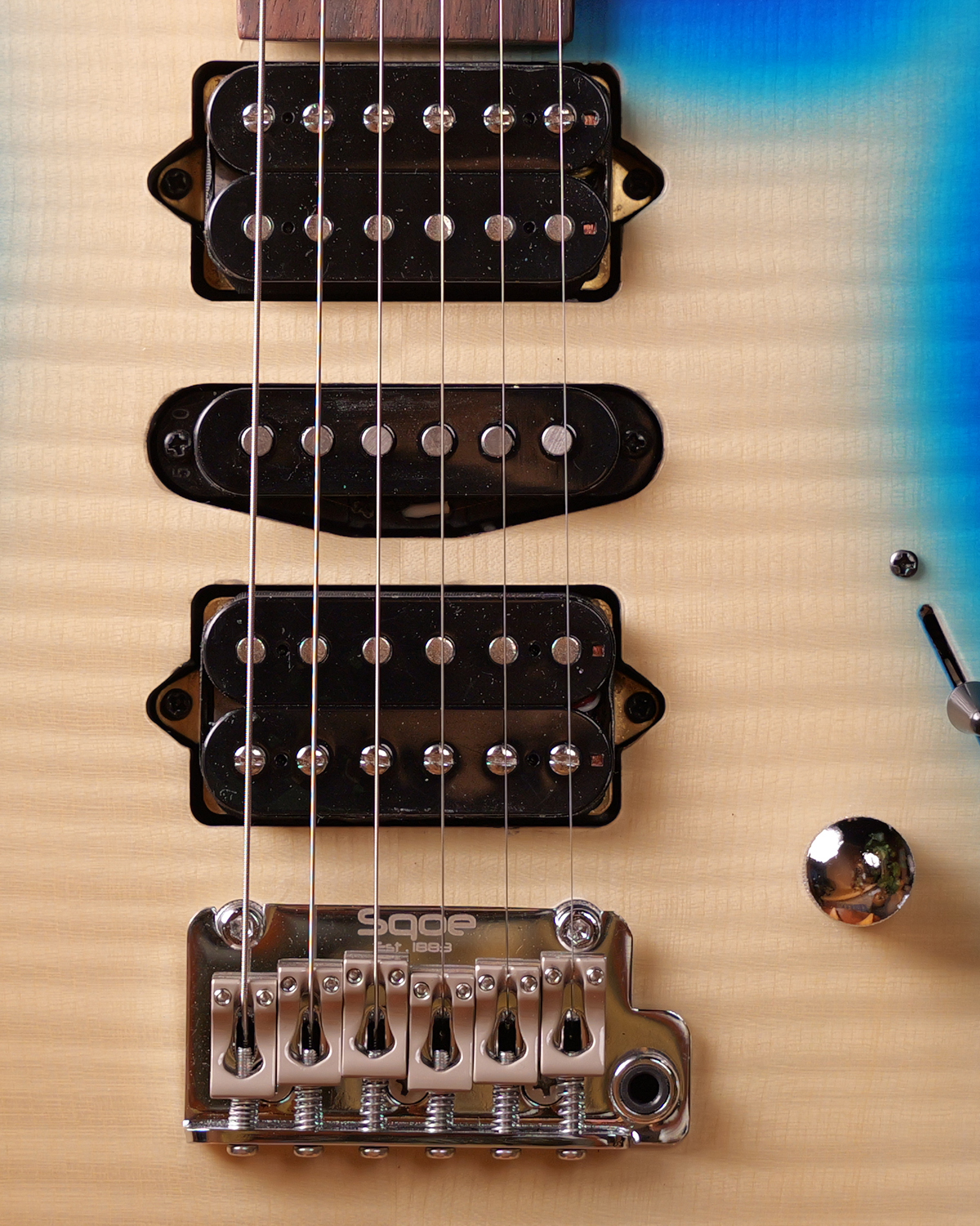 SQOE SEIB998 Cowboy Blue Custom HSH Electric Guitar