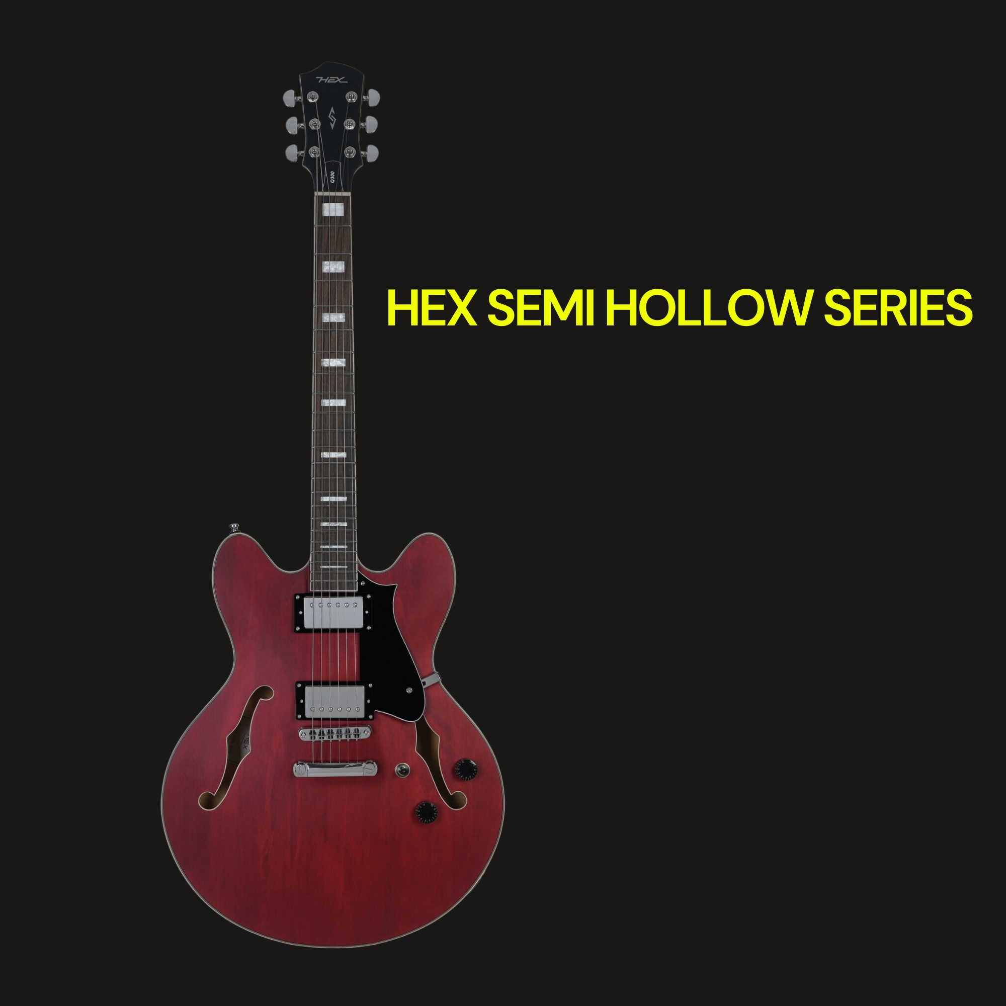 HEX Q300S TRD - SEMI HOLLOW Q SERIES - TRANSPARENT RED