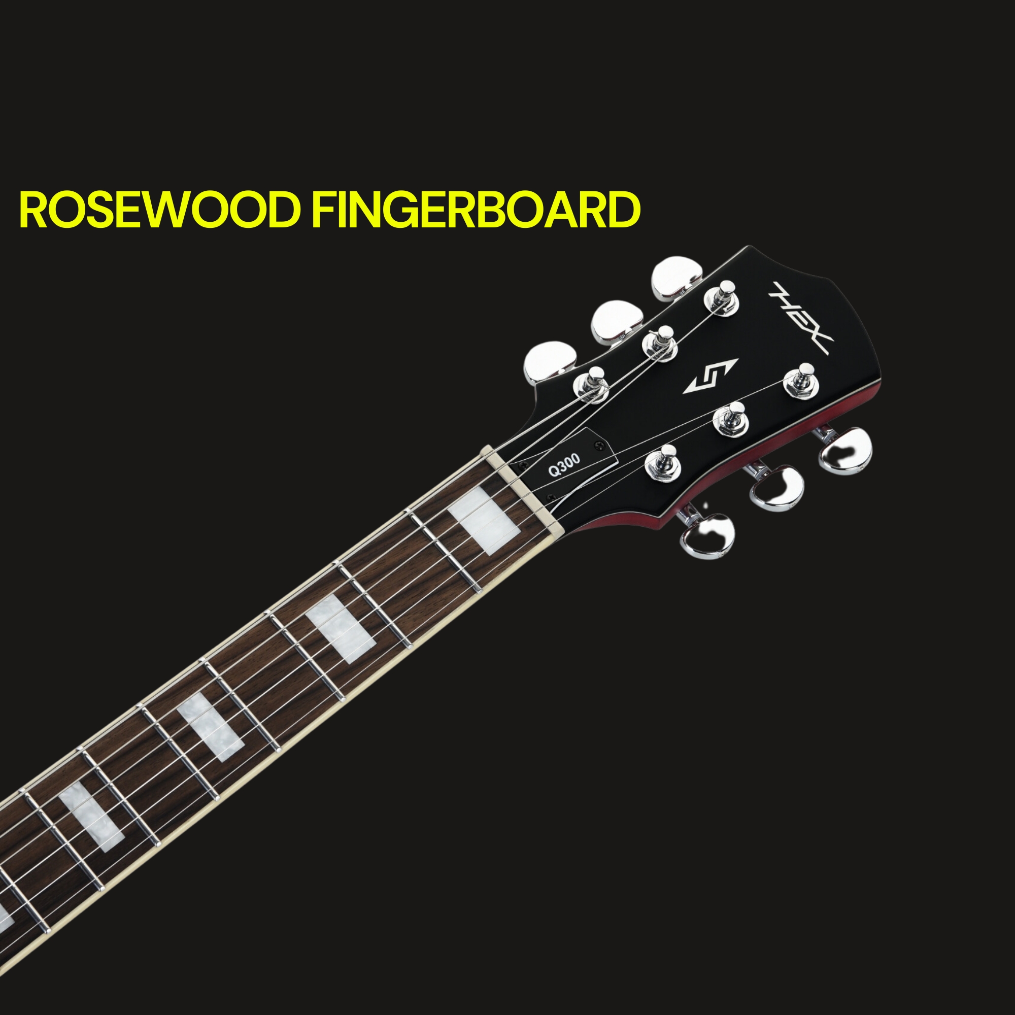 HEX Q300S TRD - SEMI HOLLOW Q SERIES - TRANSPARENT RED