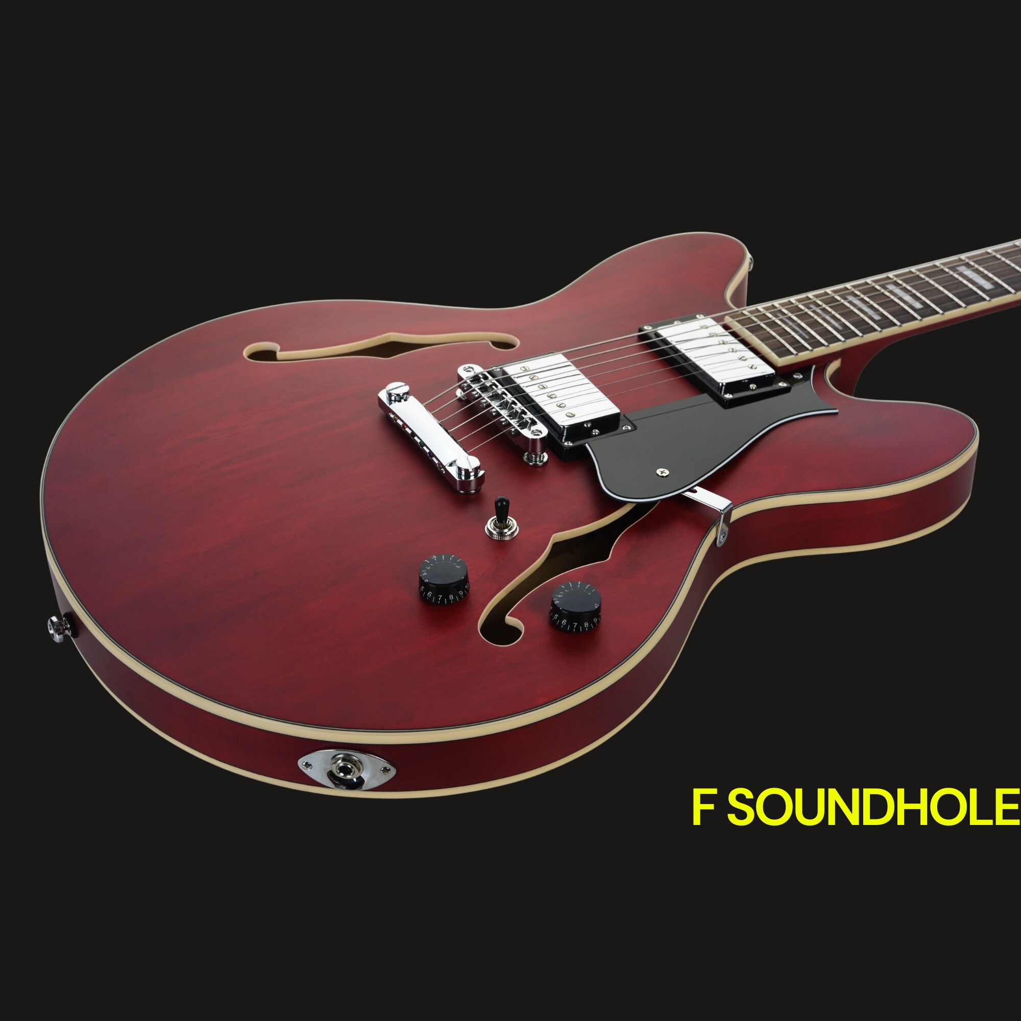 HEX Q300S TRD - SEMI HOLLOW Q SERIES - TRANSPARENT RED