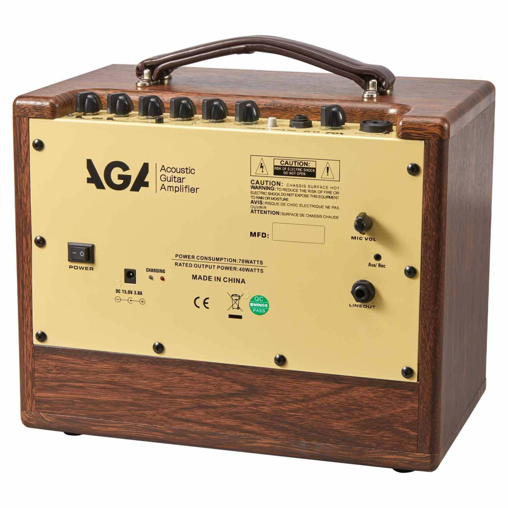 AGA GA5P 45W RECHARGEABLE ACOUSTIC AMP W BLUETOOTH