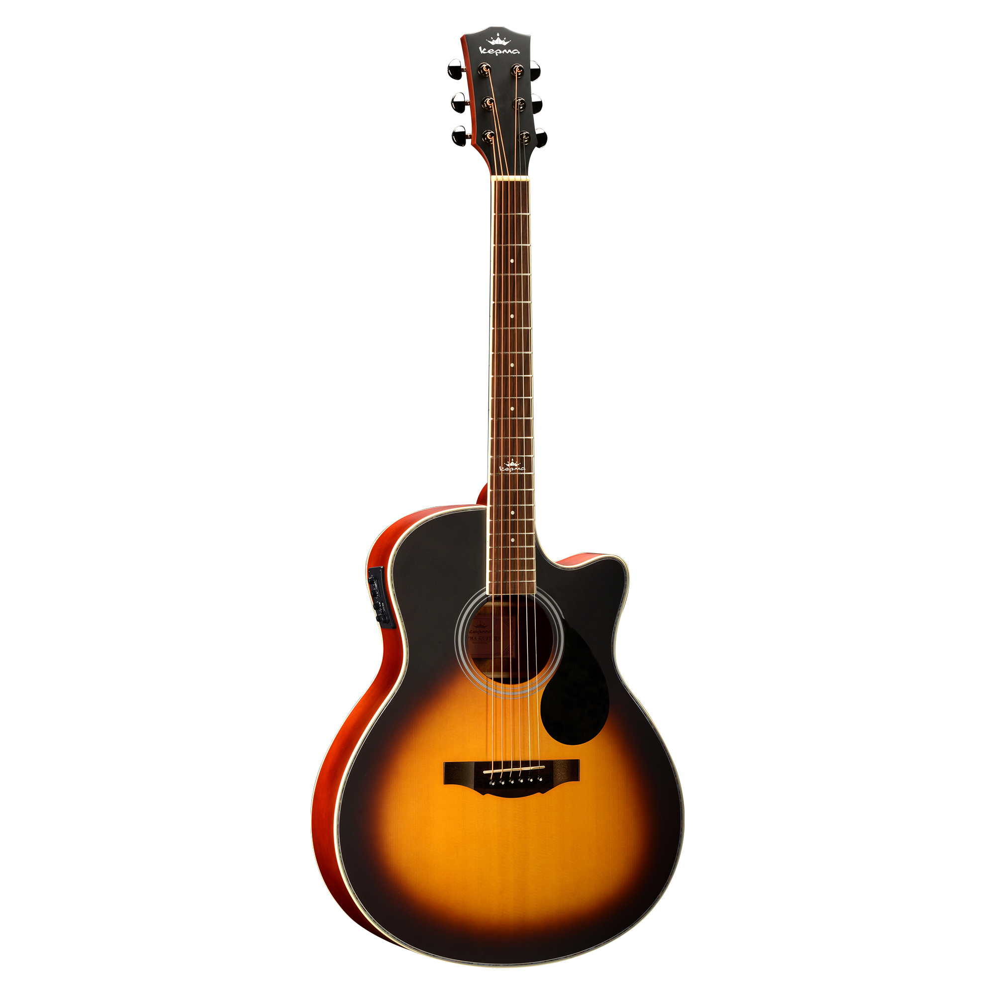 Kepma A1CE - Semi acoustic Guitar- Sunburst Matt