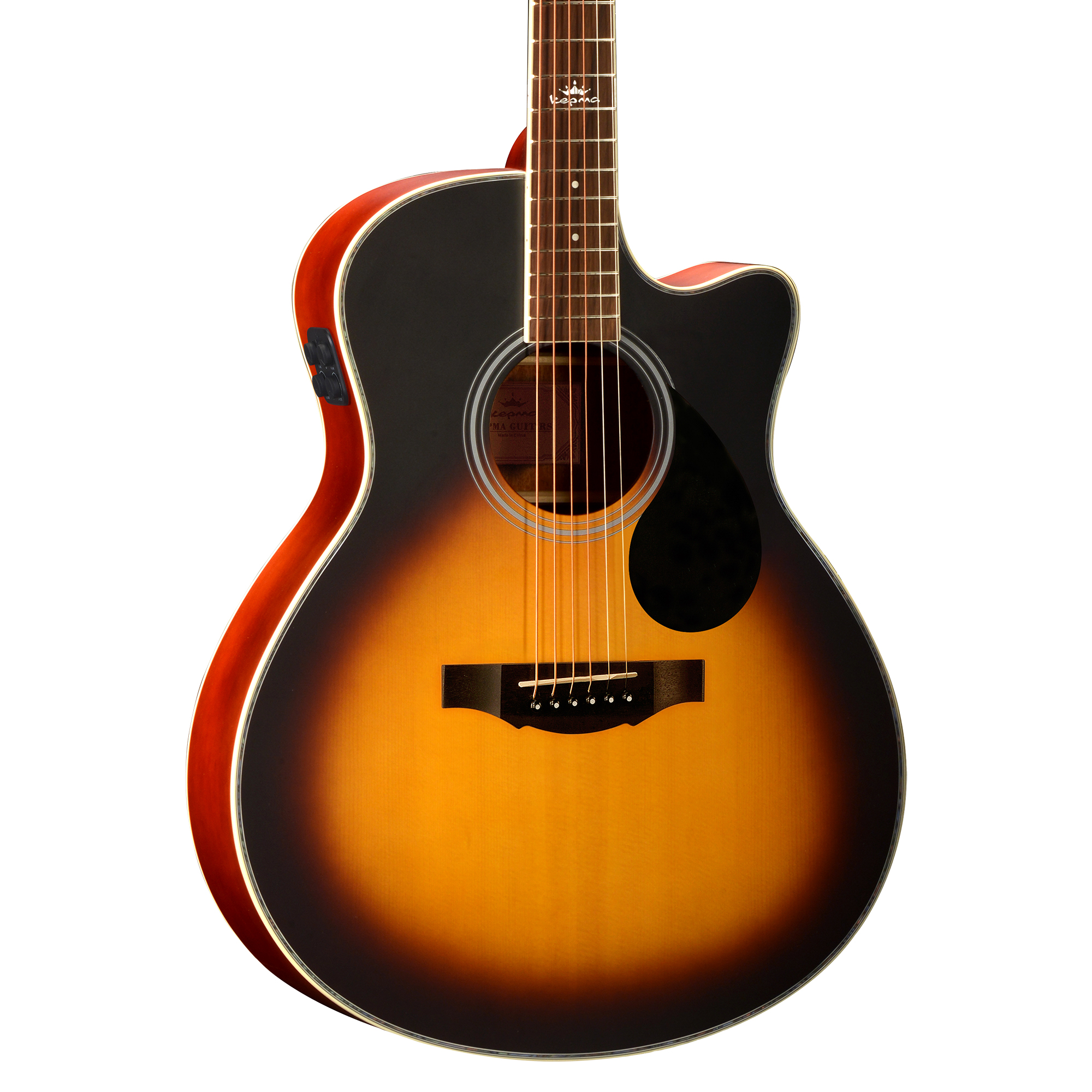 Kepma A1CE PRO TRANS K10- Semi acoustic Guitar- Sunburst Matt