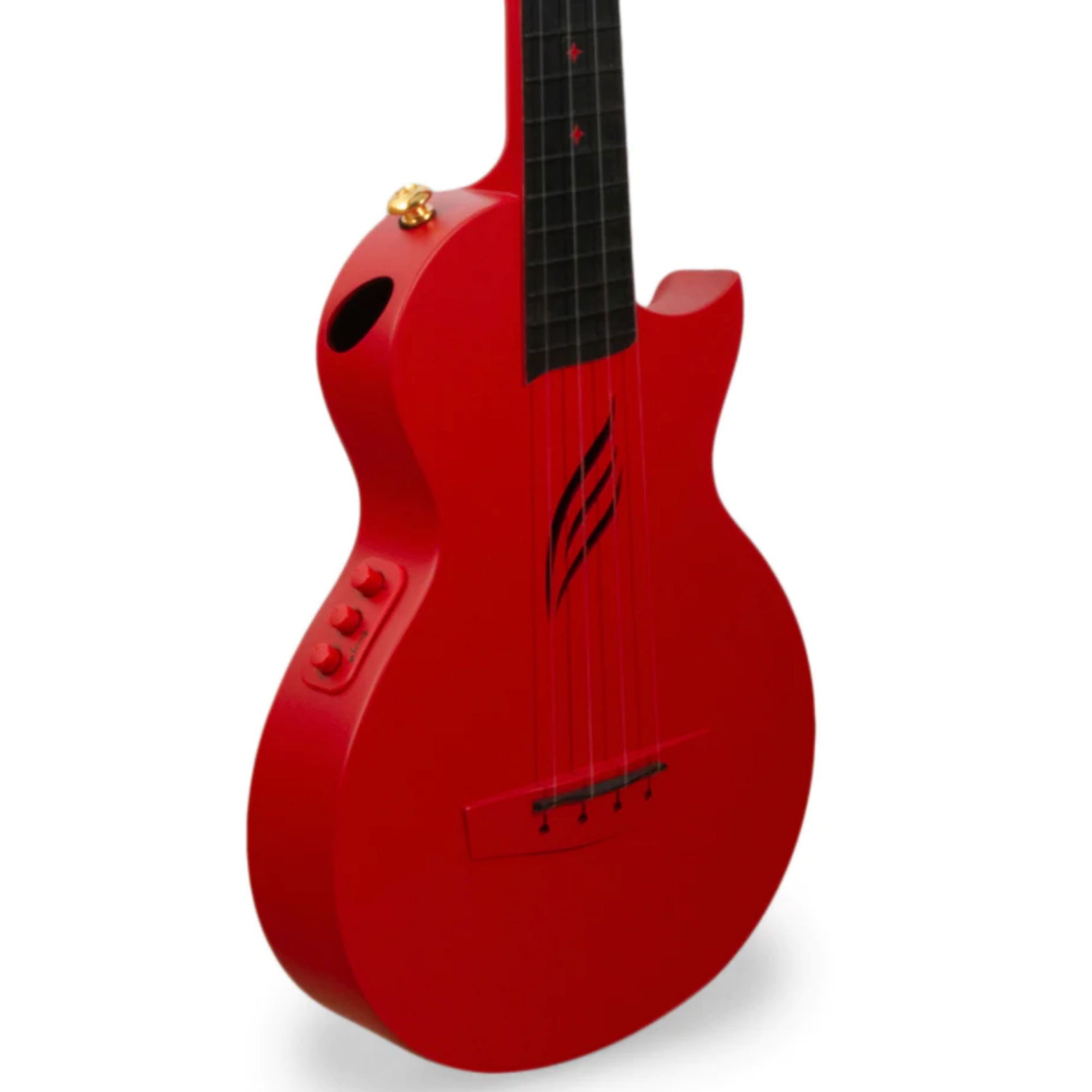 Enya Concert Nova UE Carbon Fiber Travel Ukulele with AcousticPlus- Red