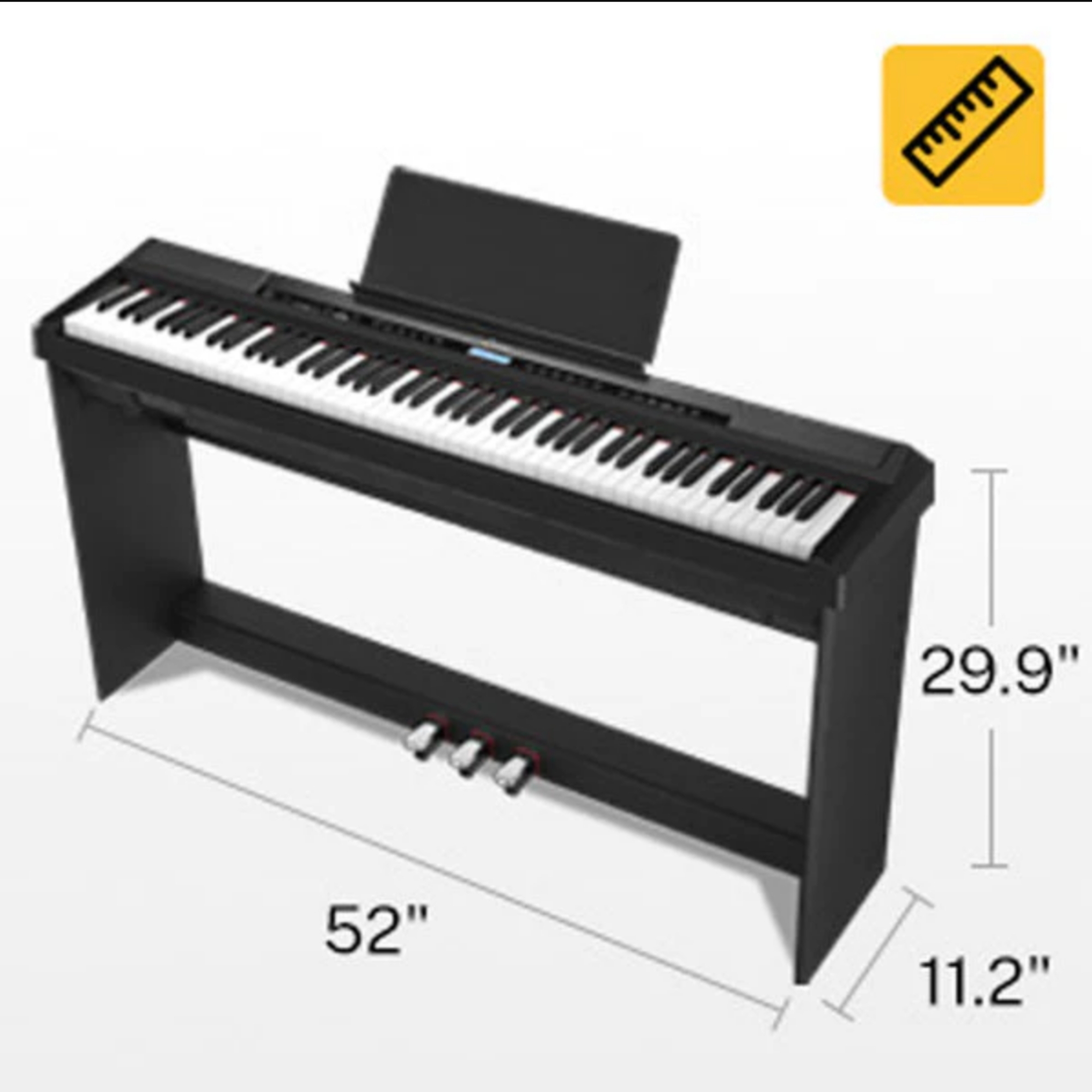 Donner DEP-20 Portable 88 Key Weighted Digital Piano with Detachable Furniture Stand 3 Pedals