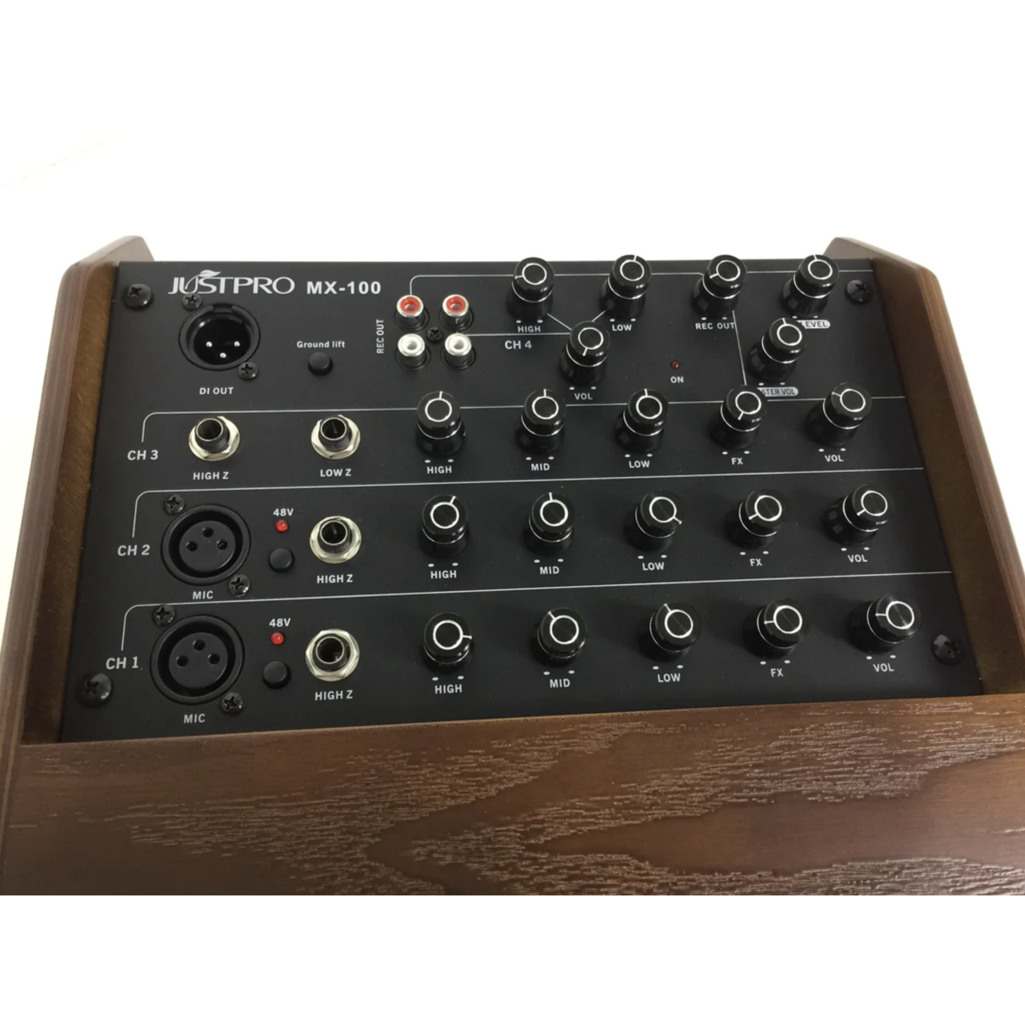 JustPRO MX100 100w Amplifier 4 Independent Channels Noise Elimination