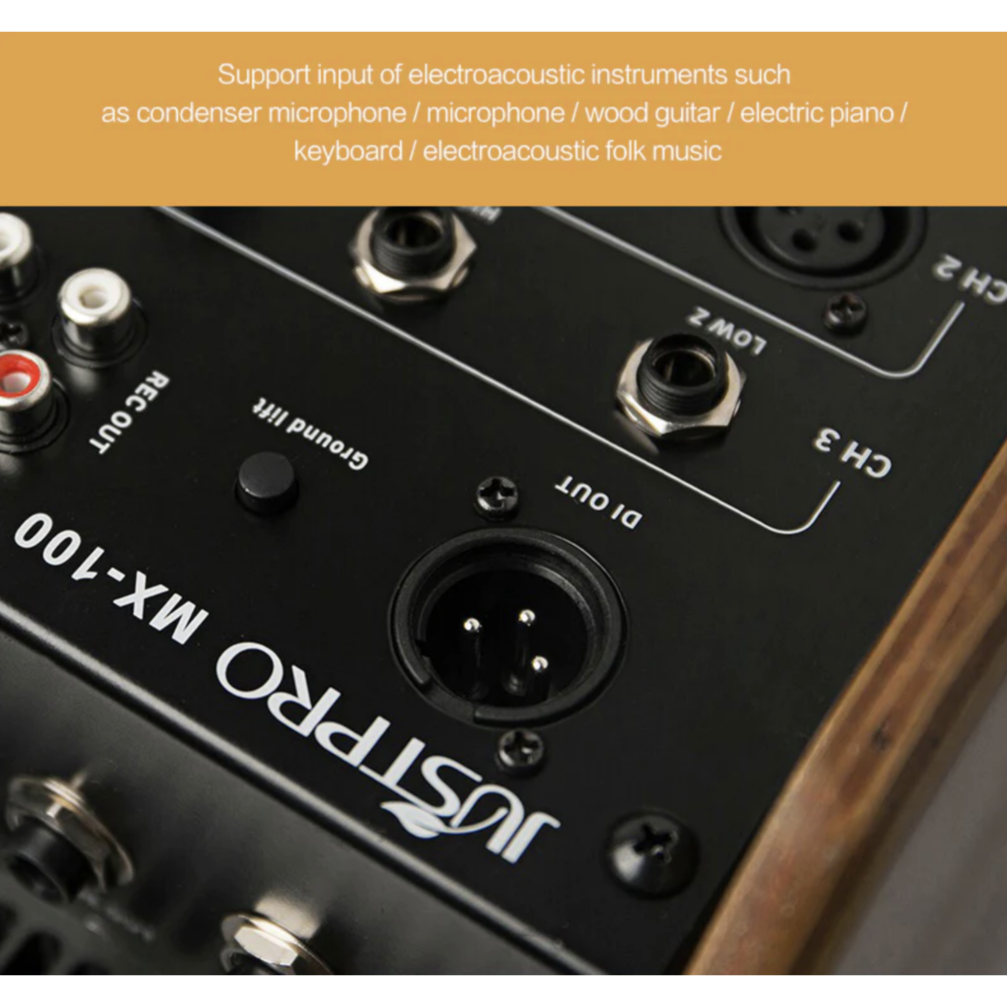 JustPRO MX100 100w Amplifier 4 Independent Channels Noise Elimination