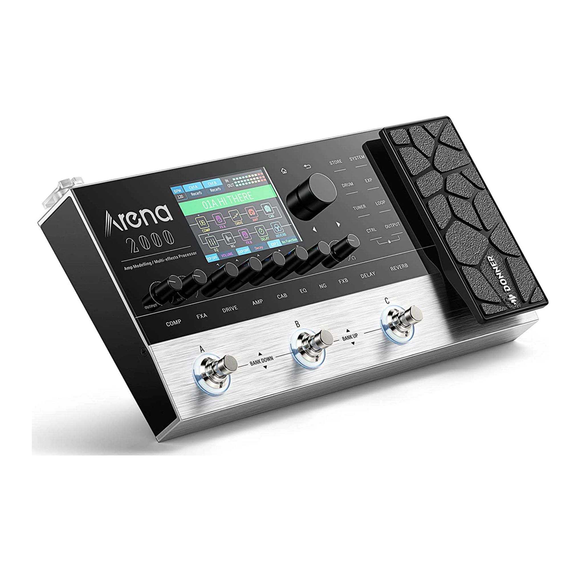 Donner Arena 2000 Multi-Effect Guitar Pedal AMP Modeling Multiple Effects Processor