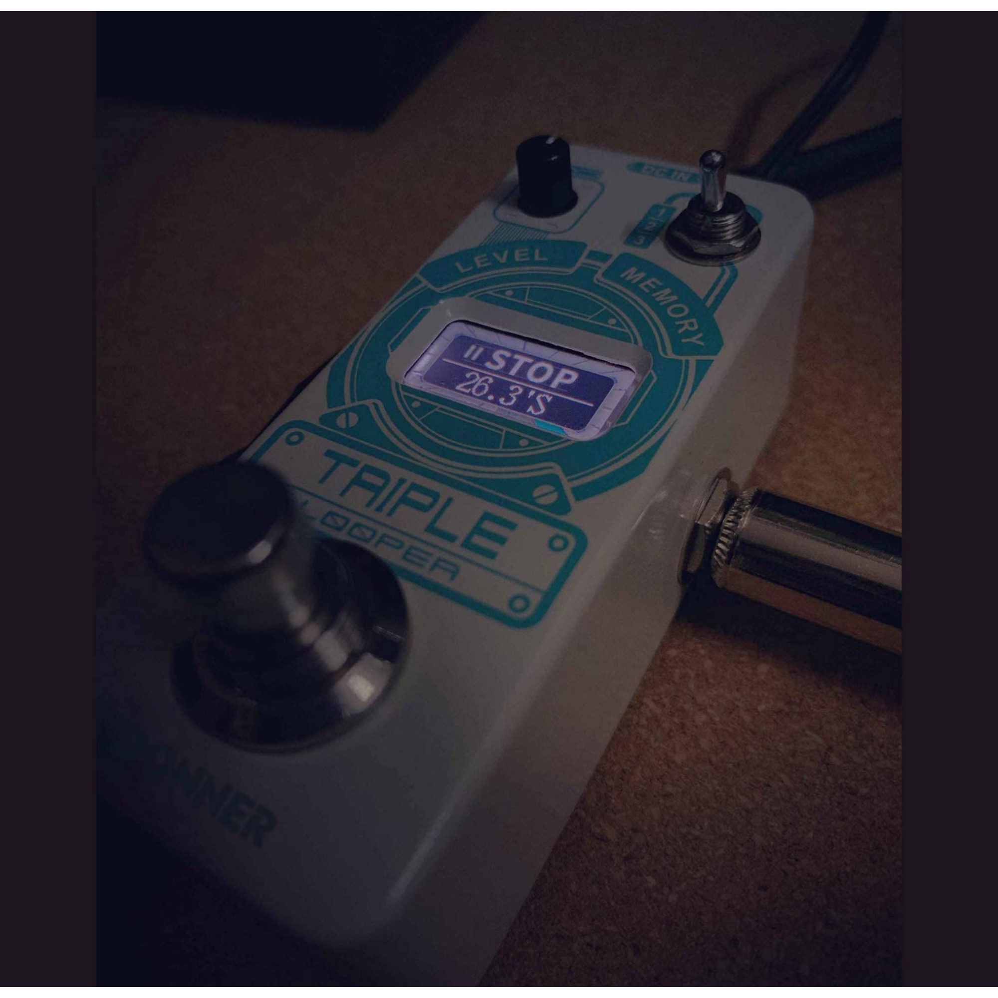 Donner Triple Looper Guitar Pedal Loop Pedal with Screen 3 Loops 30 mins Looping Time Looper Pedal Unlimited Overdubs UndoRedo True Bypass