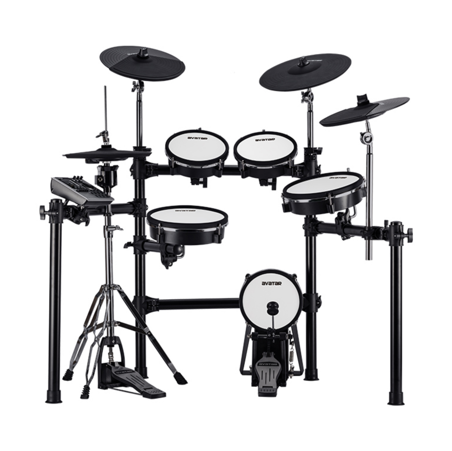 AVATAR SD201-3SH DIGITAL DRUM MESH HEAD 9 PIECES WITH DRUM THRONE - 5 DRUM PAD 4 CYMBAL PAD