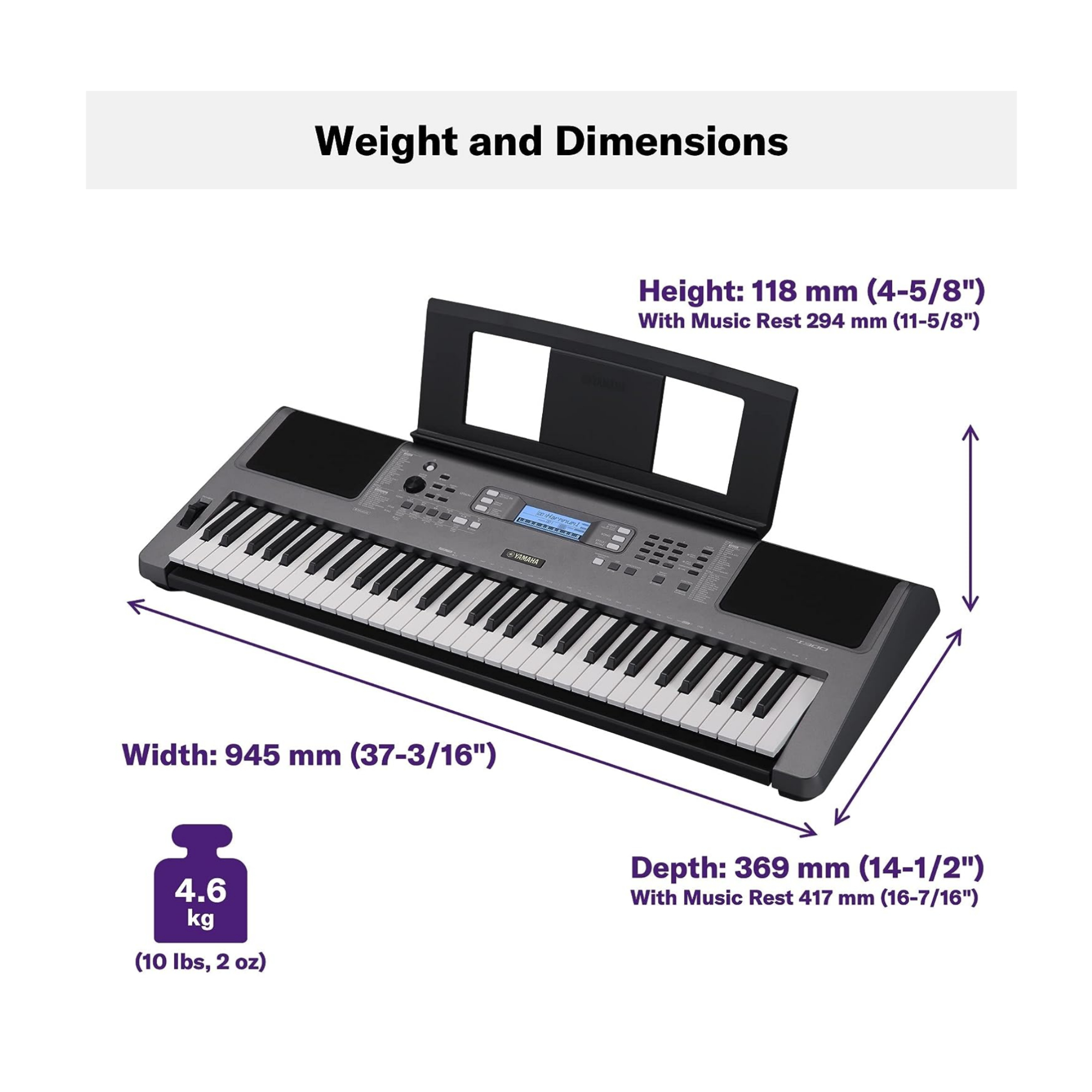 Yamaha PSR-I300 Portable Keyboard 61 Keys