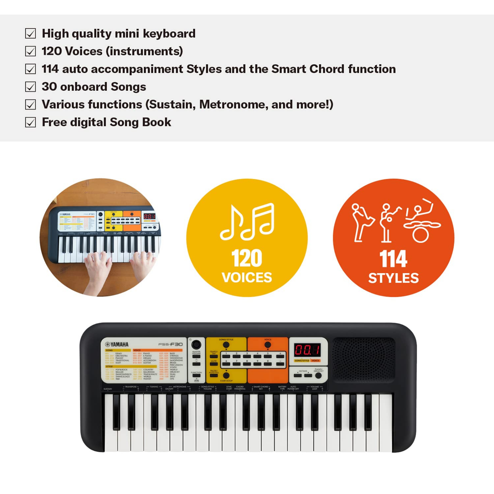 Yamaha Portable Keyboard PSS-F30