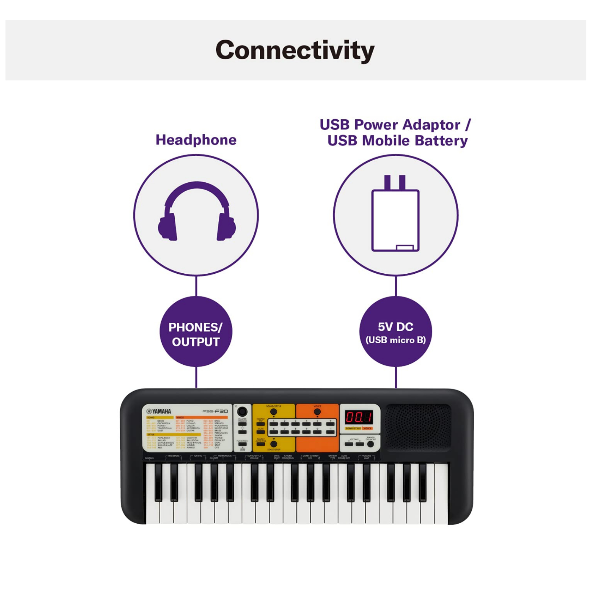 Yamaha Portable Keyboard PSS-F30