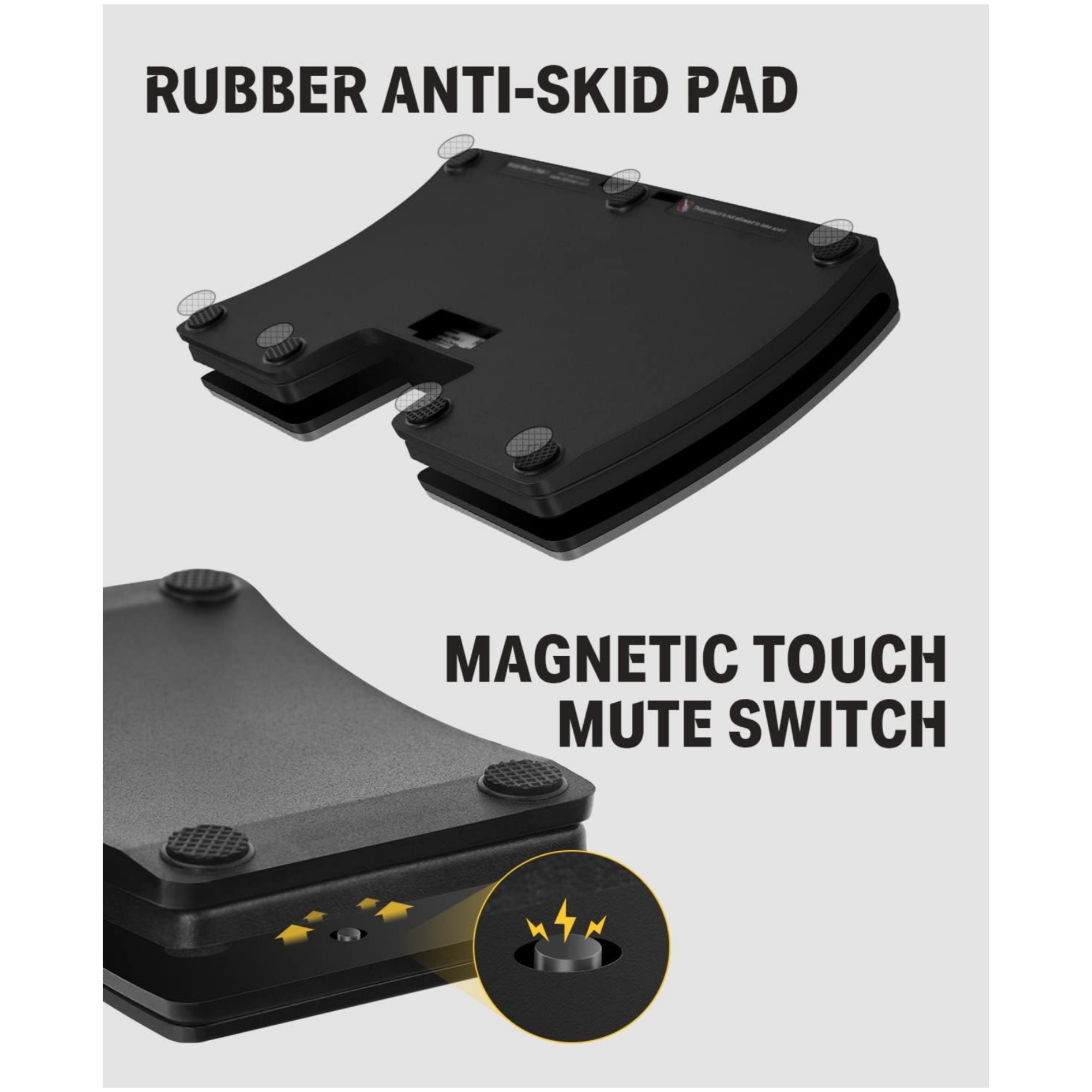 Donner Wireless Page Turner Pedal for Tablets Phone Foot Pedal RechargeableBlack