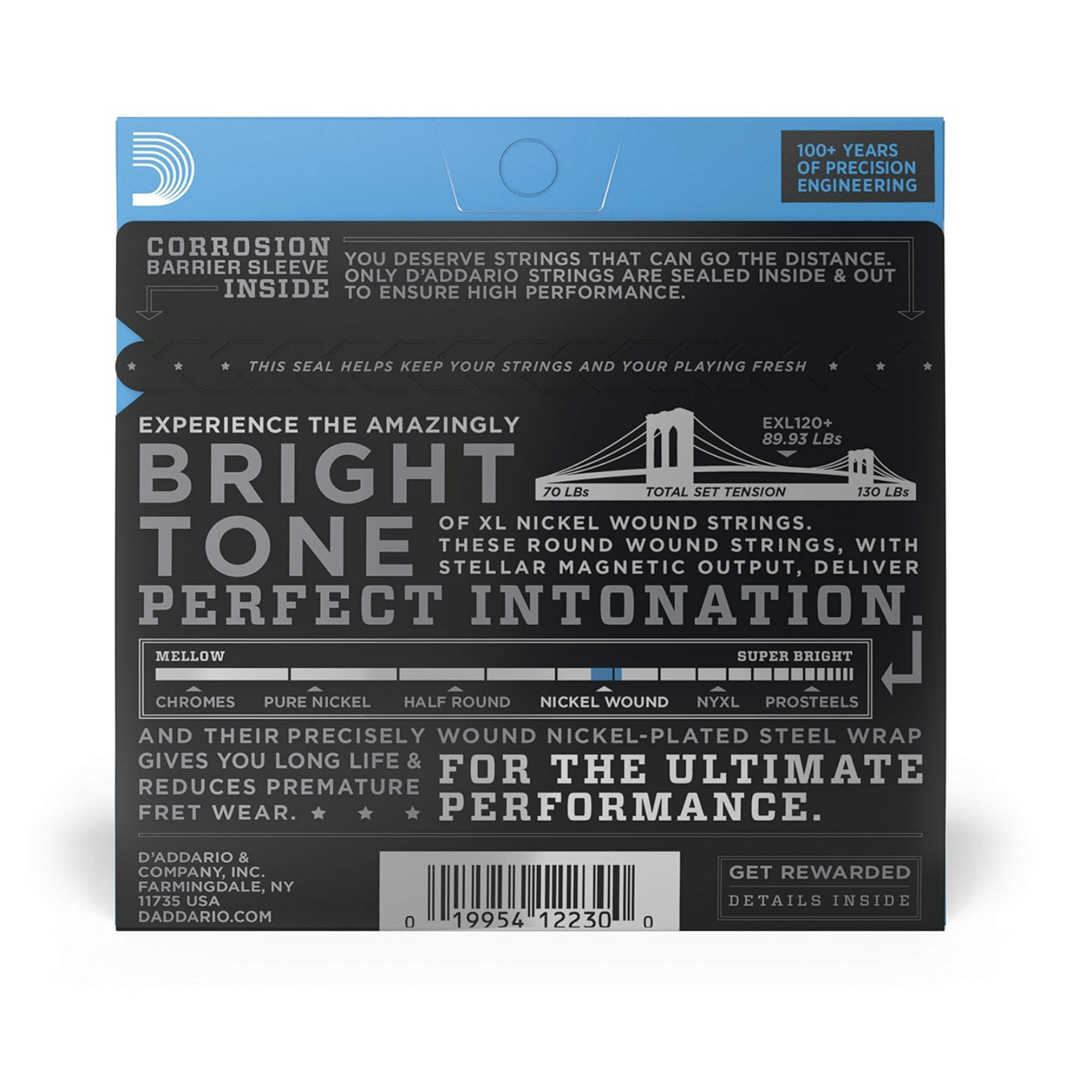 DAddario EXL120 Nickel Wound Electric Guitar Strings Super Light Plus 95-44