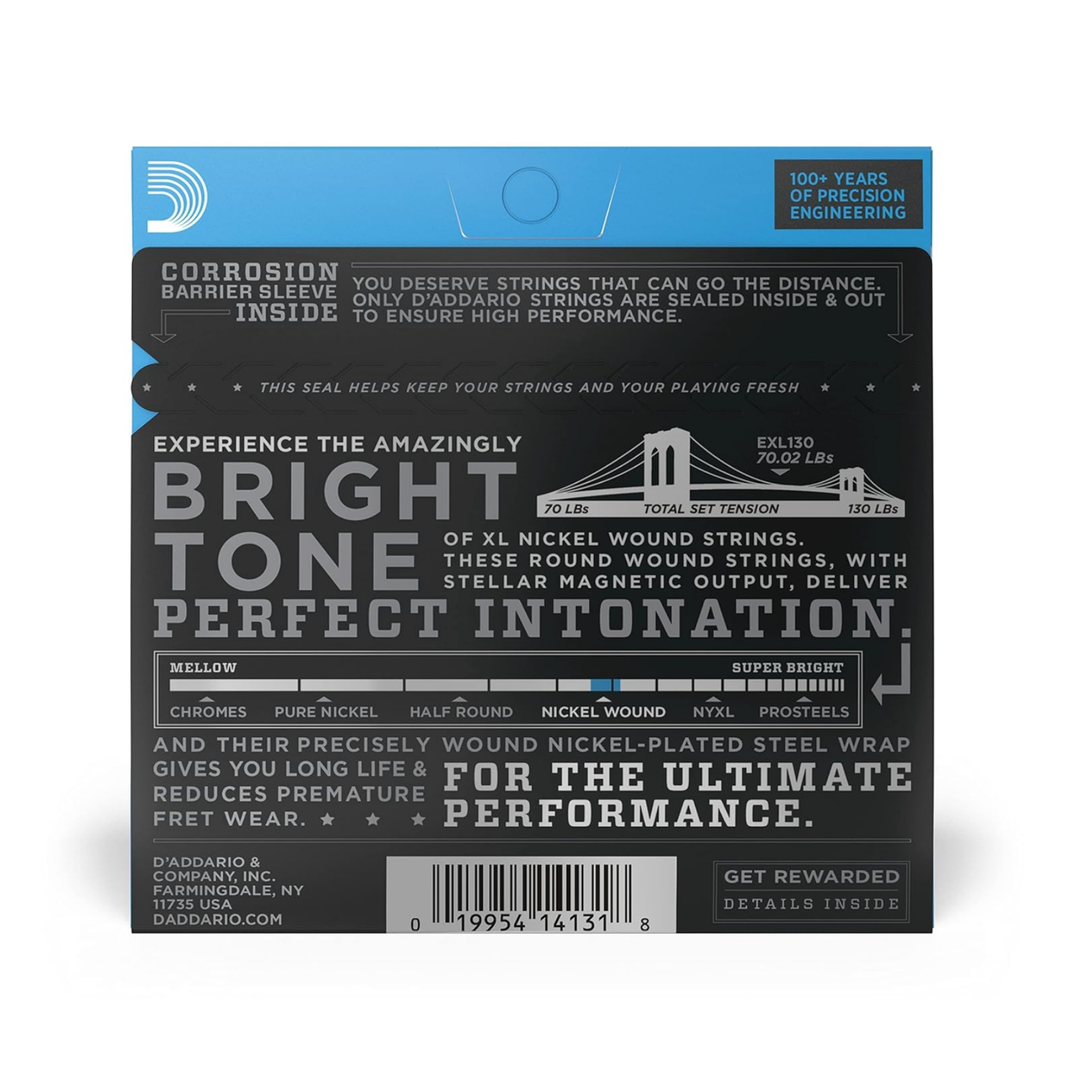 DAddario EXL130 Nickel Wound 8-38 Extra Super Light Electric Guitar Strings