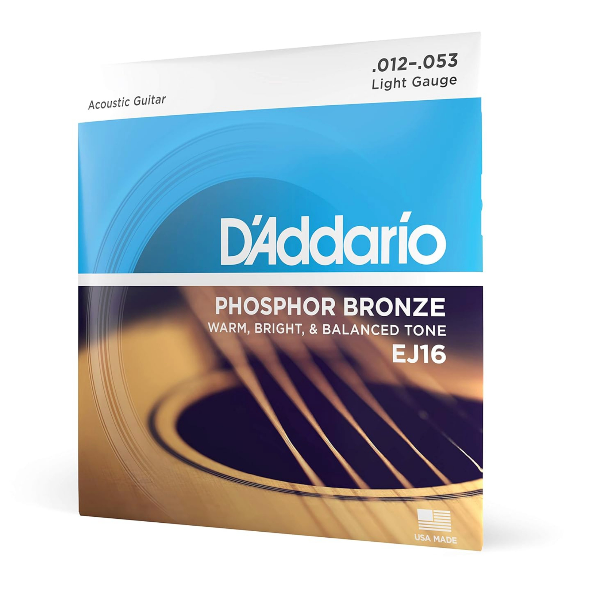 DAddario EJ16 Acoustic 12-53 Light Guitar Strings