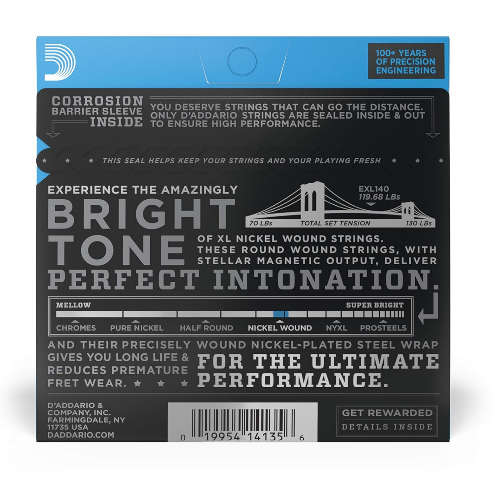 DAddario EXL140 Nickel Wound 10-52 Light Electric Guitar Strings