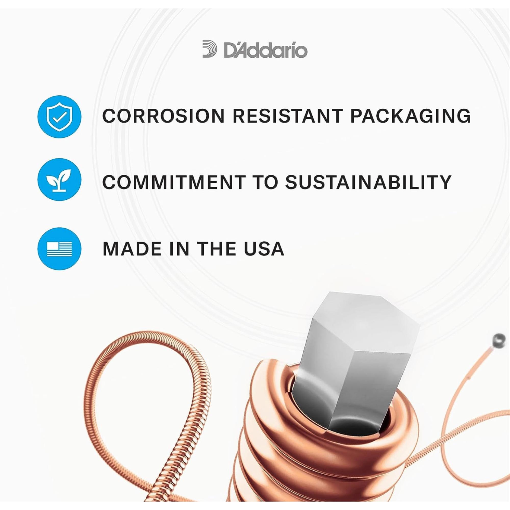 DAddario EJ10 Bronze Acoustic 10-47 Extra Light Guitar Strings