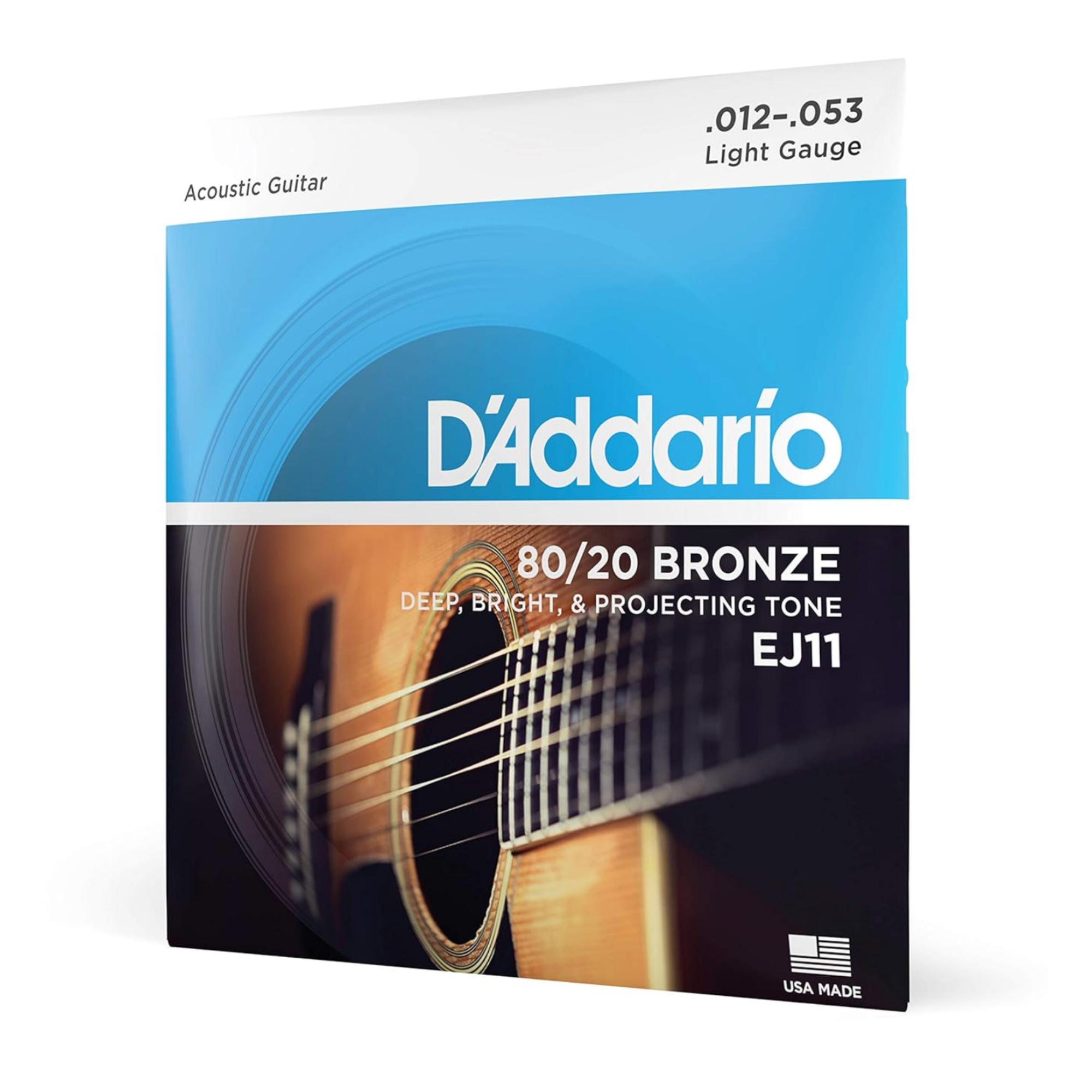 DAddario EJ11 12-53 Bronze Light Acoustic Guitar Strings