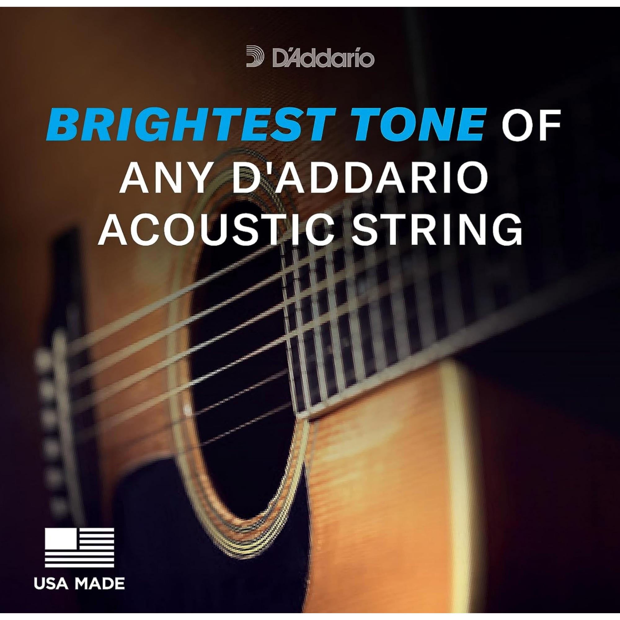 DAddario EJ11 12-53 Bronze Light Acoustic Guitar Strings