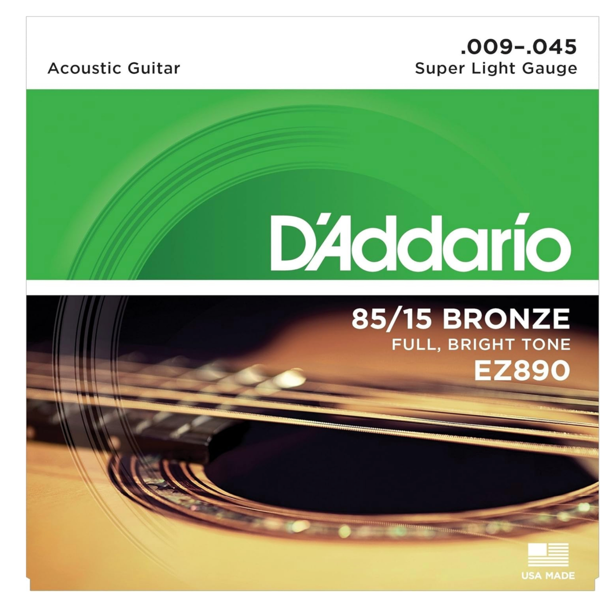 DAddario EZ890 Bronze Superlight Acoustic Guitar Strings