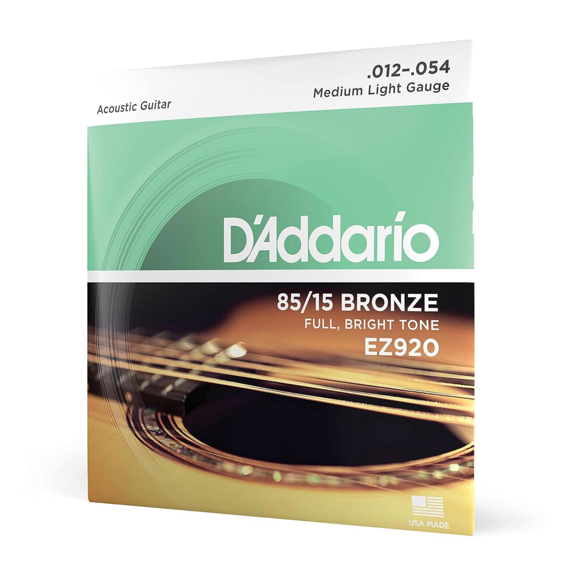 DAddario EZ920 8515 Bronze Medium Light Acoustic Guitar Strings