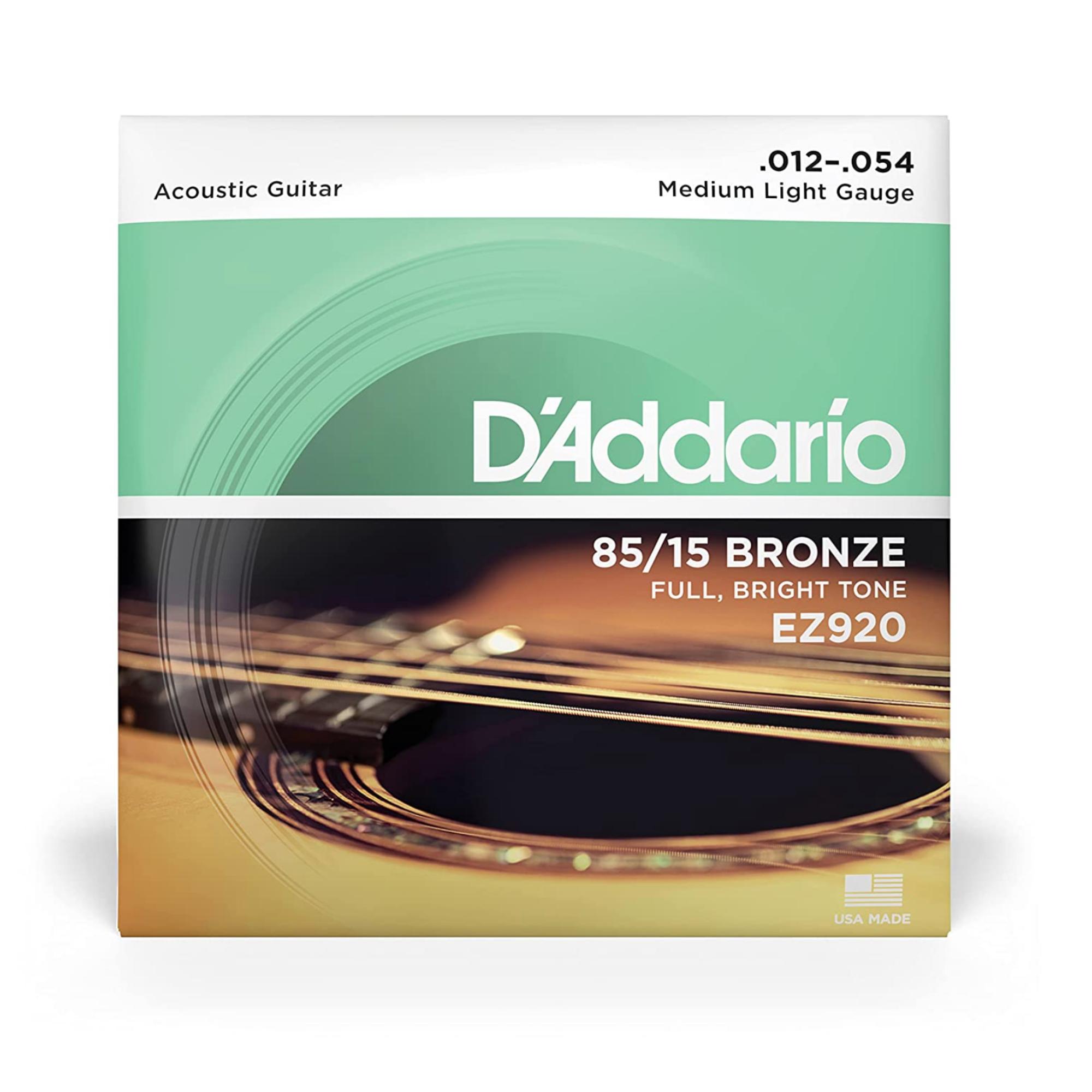 DAddario EZ920 8515 Bronze Medium Light Acoustic Guitar Strings