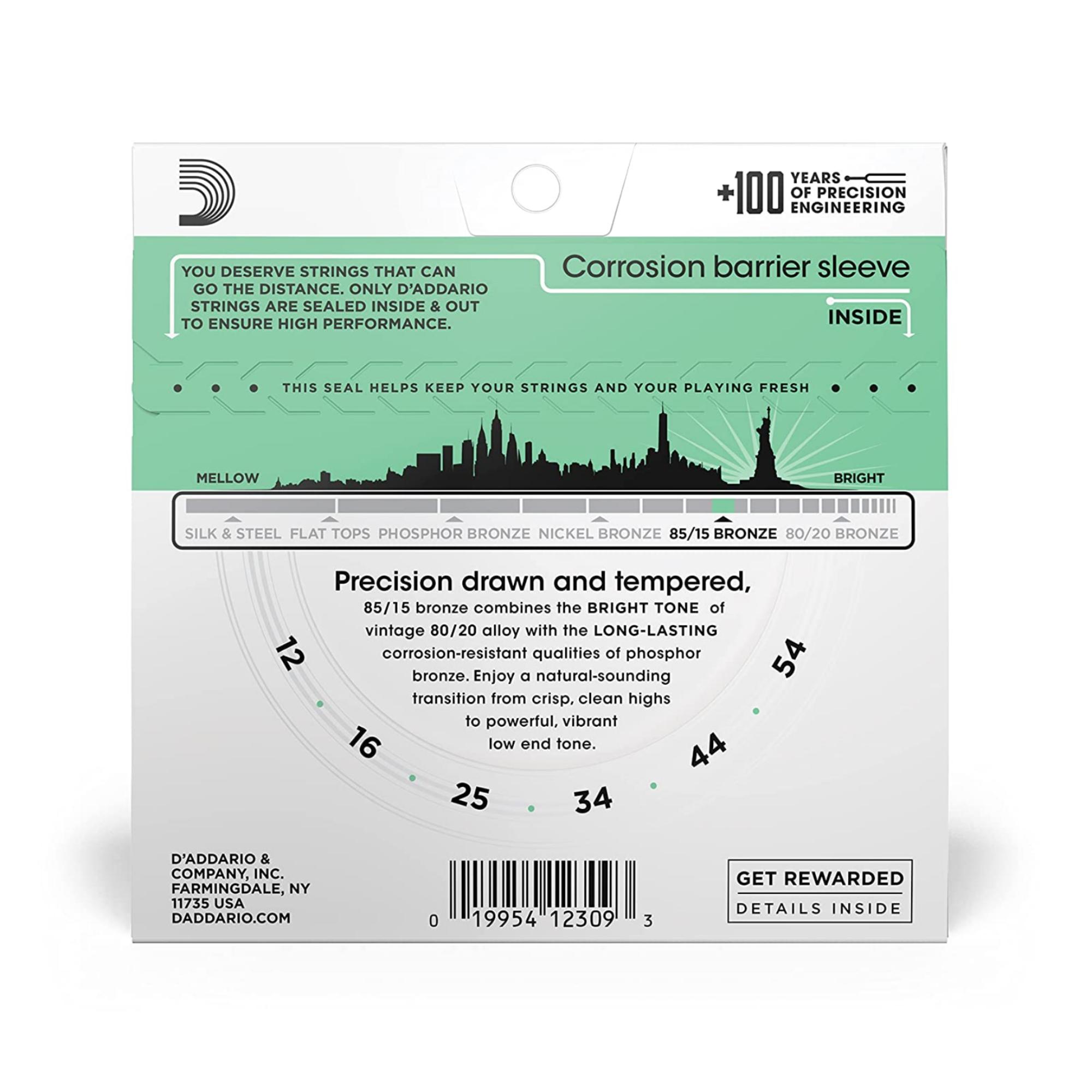 DAddario EZ920 8515 Bronze Medium Light Acoustic Guitar Strings