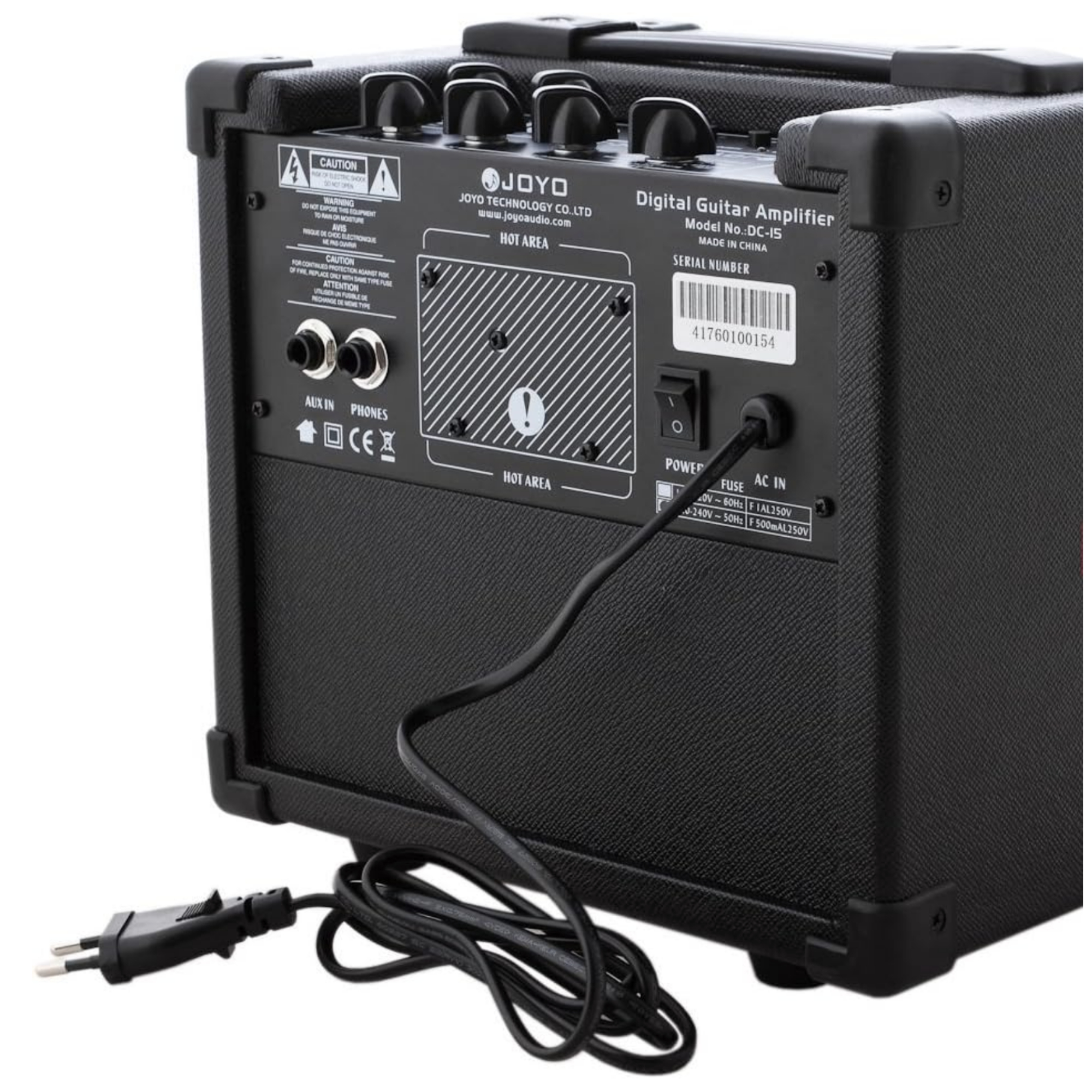 JOYO DC15 15W Digital Guitar Amplifier with Delay Reverb Effect 36 Pattern Drum