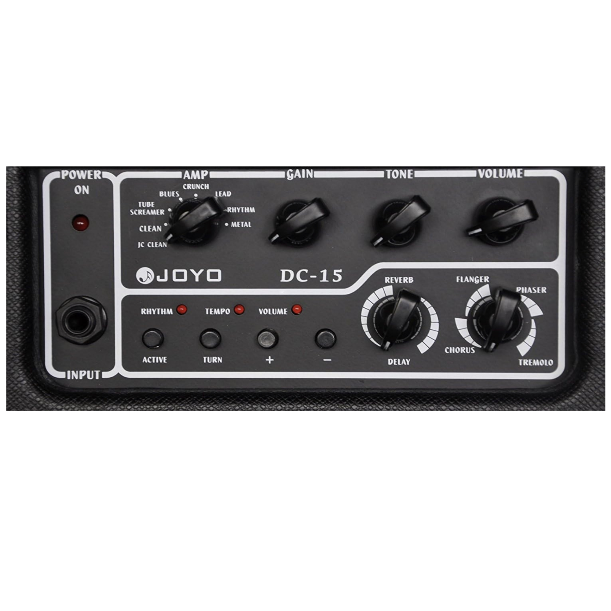 JOYO DC15 15W Digital Guitar Amplifier with Delay Reverb Effect 36 Pattern Drum