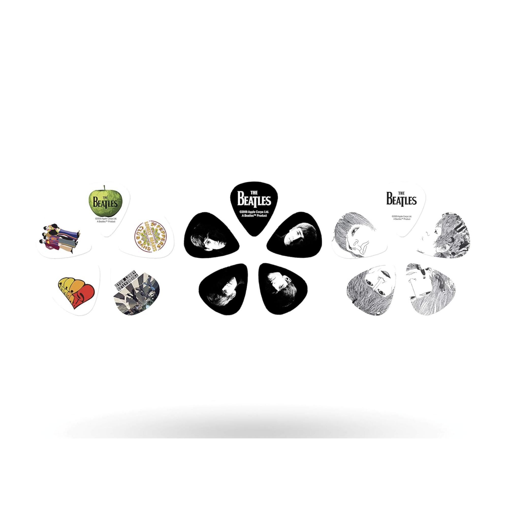 Planet Waves 1CAB4-15BT3 Beatles Signature Guitar Pick Tins Sgt Peppers 15 Picks