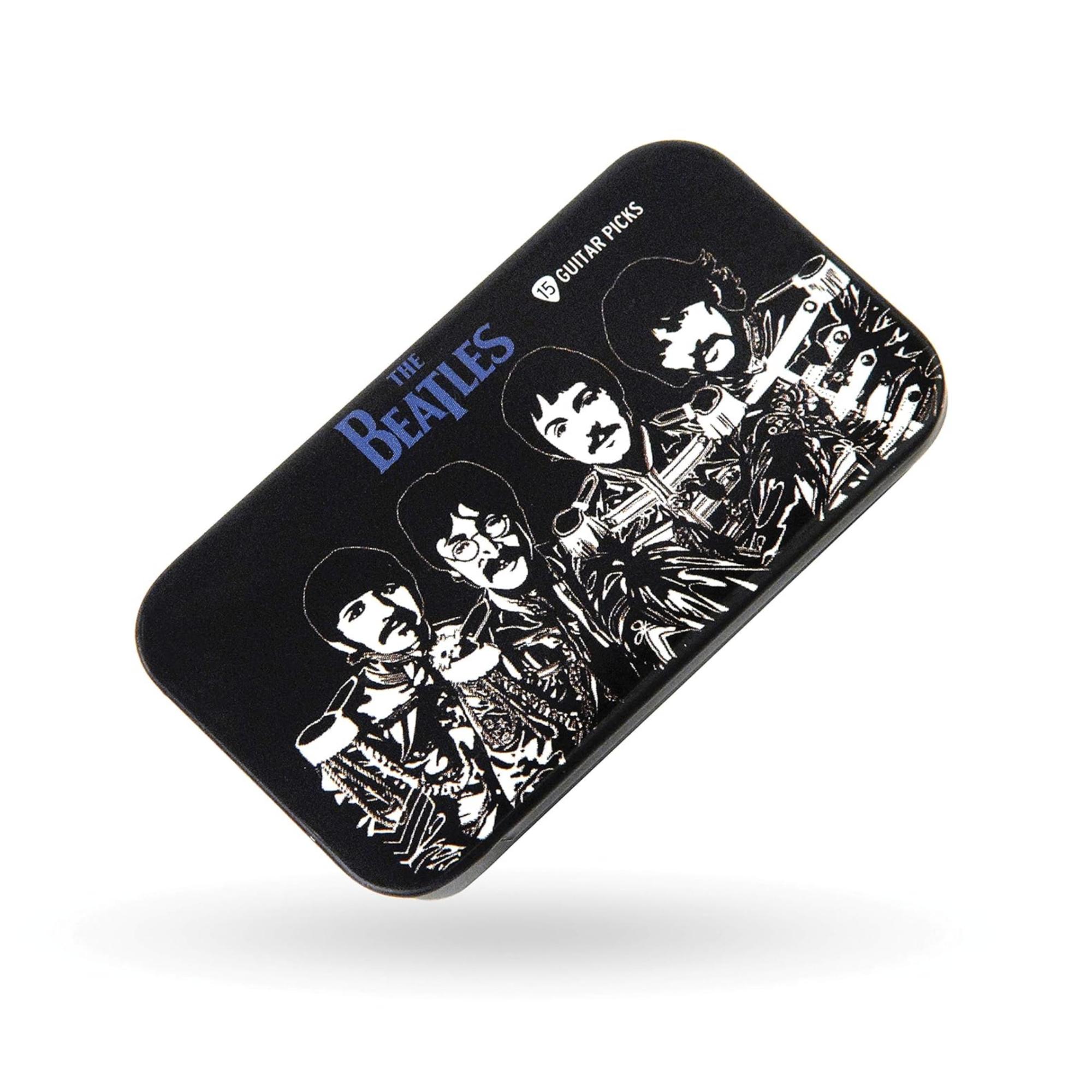 Planet Waves 1CAB4-15BT3 Beatles Signature Guitar Pick Tins Sgt Peppers 15 Picks