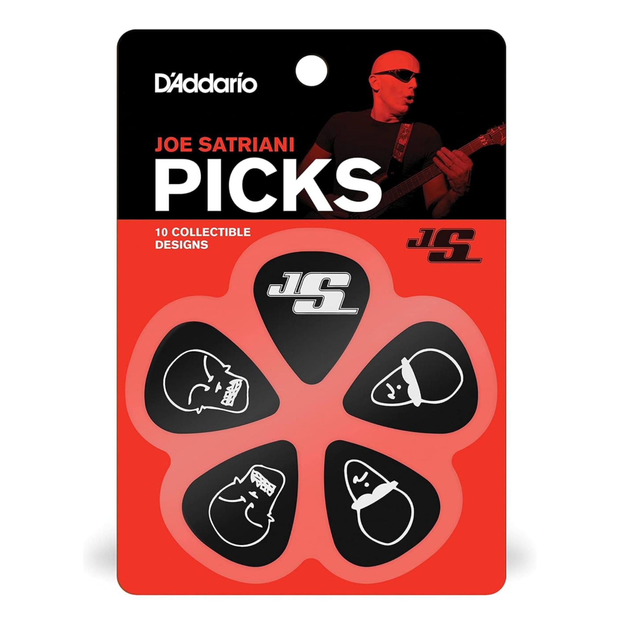 Planet Waves 1CBK2-10JS Joe Satriani Sign Guitar Pick Black